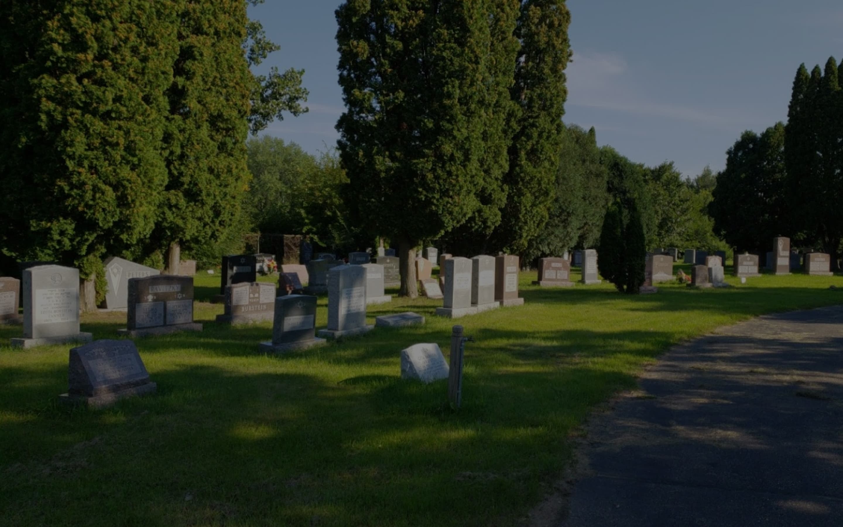 Photo with a view of Sons of Jacob Cemetery