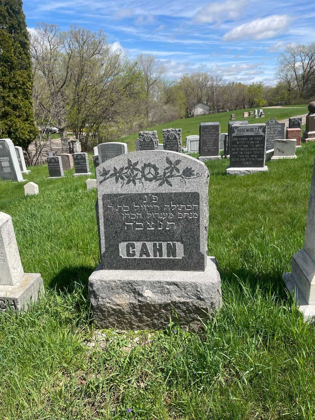 Rose Cahn's grave. Photo 1