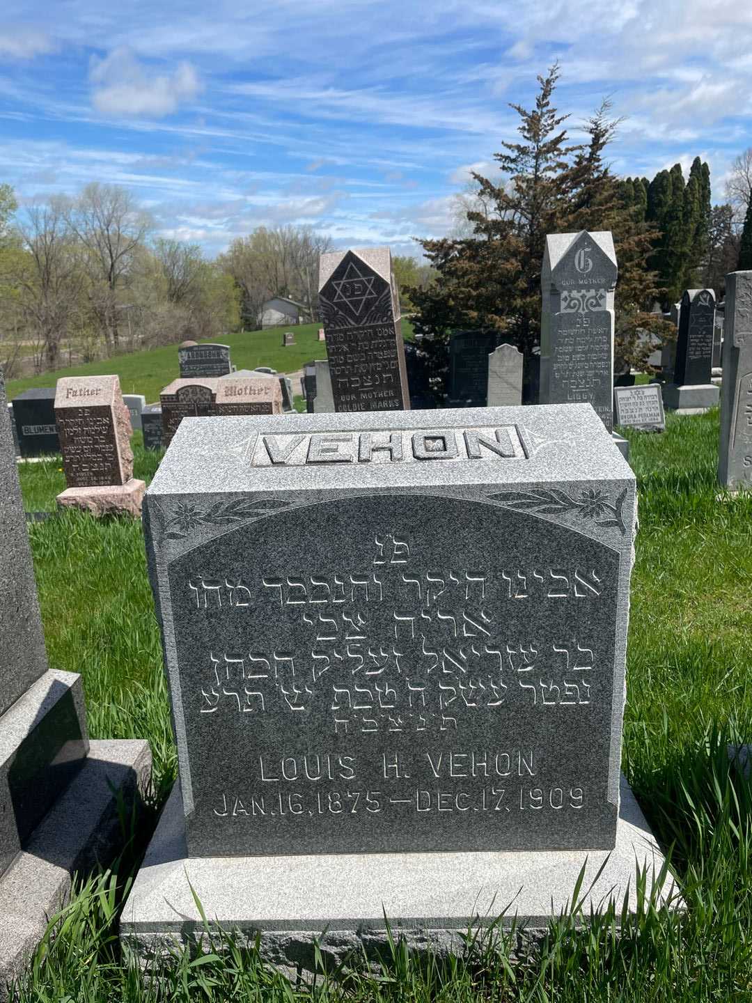 Louis H. Vehon's grave. Photo 1