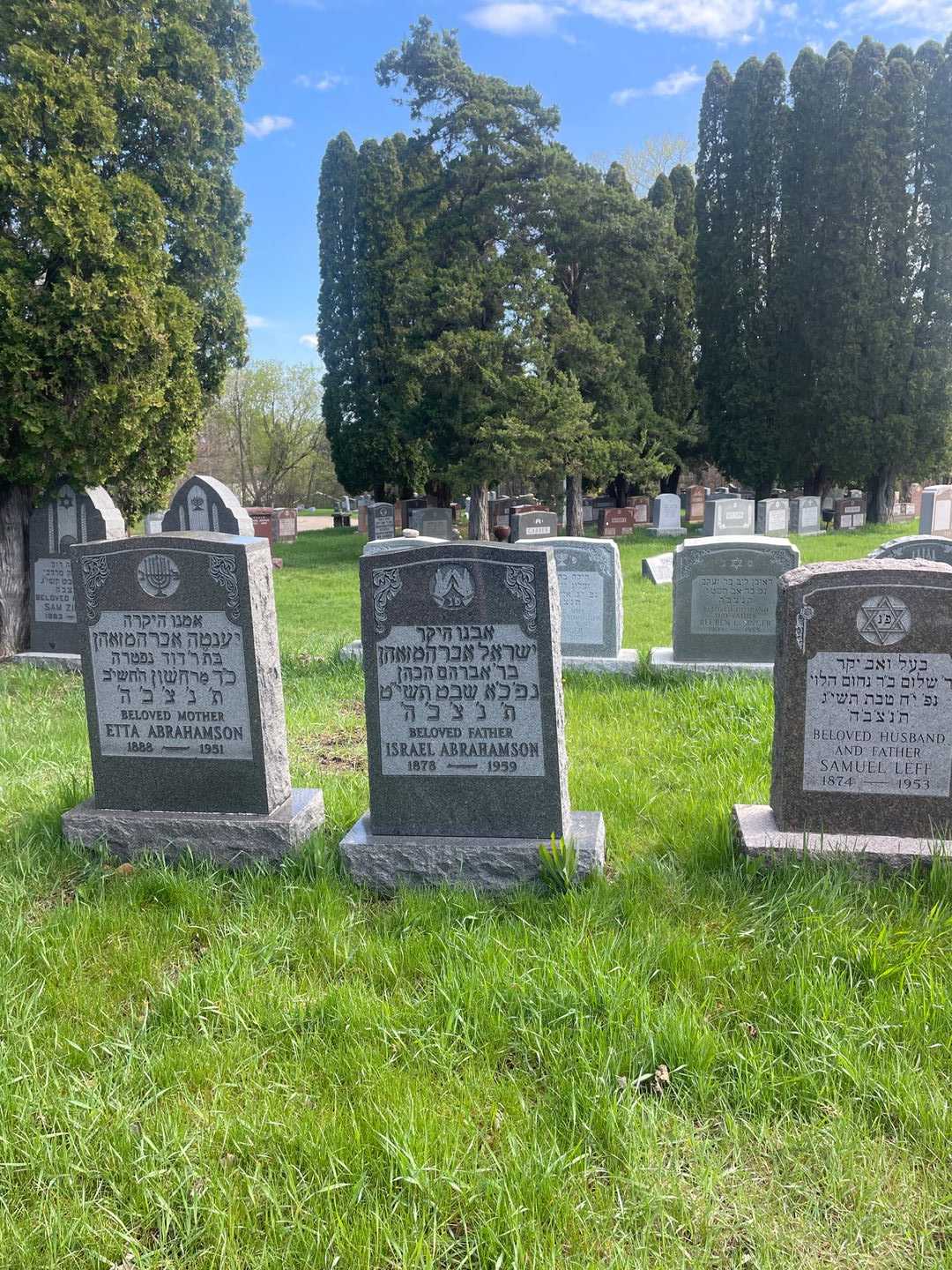 Israel Abrahamson's grave. Photo 2