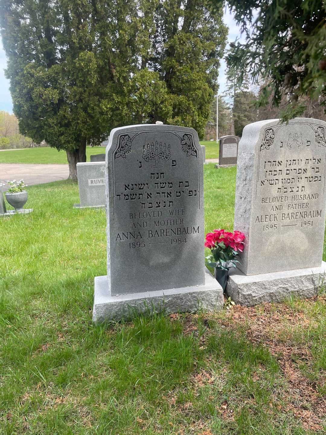 Anna Barenbaum's grave. Photo 2
