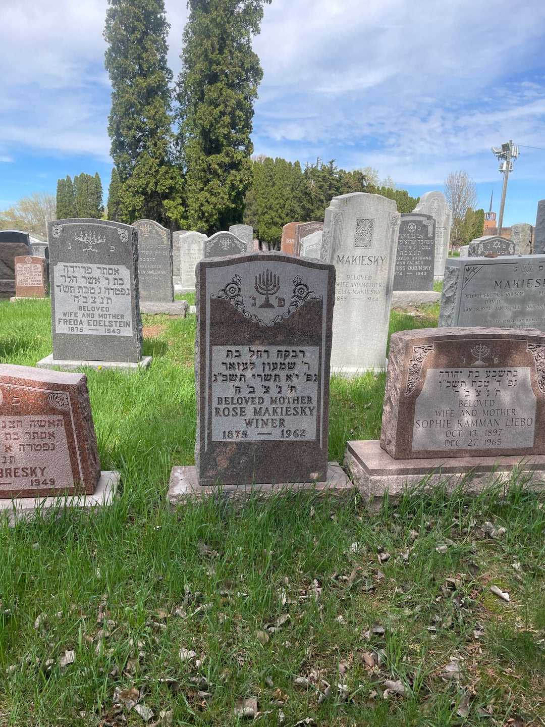 Rose Makiesky Winer's grave. Photo 2
