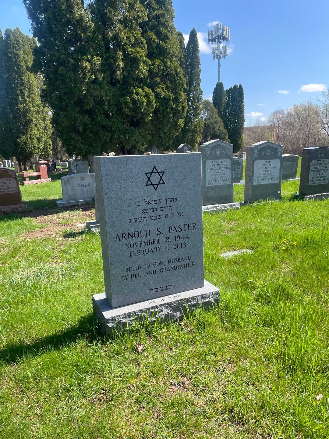 Arnold S. Paster's grave. Photo 2