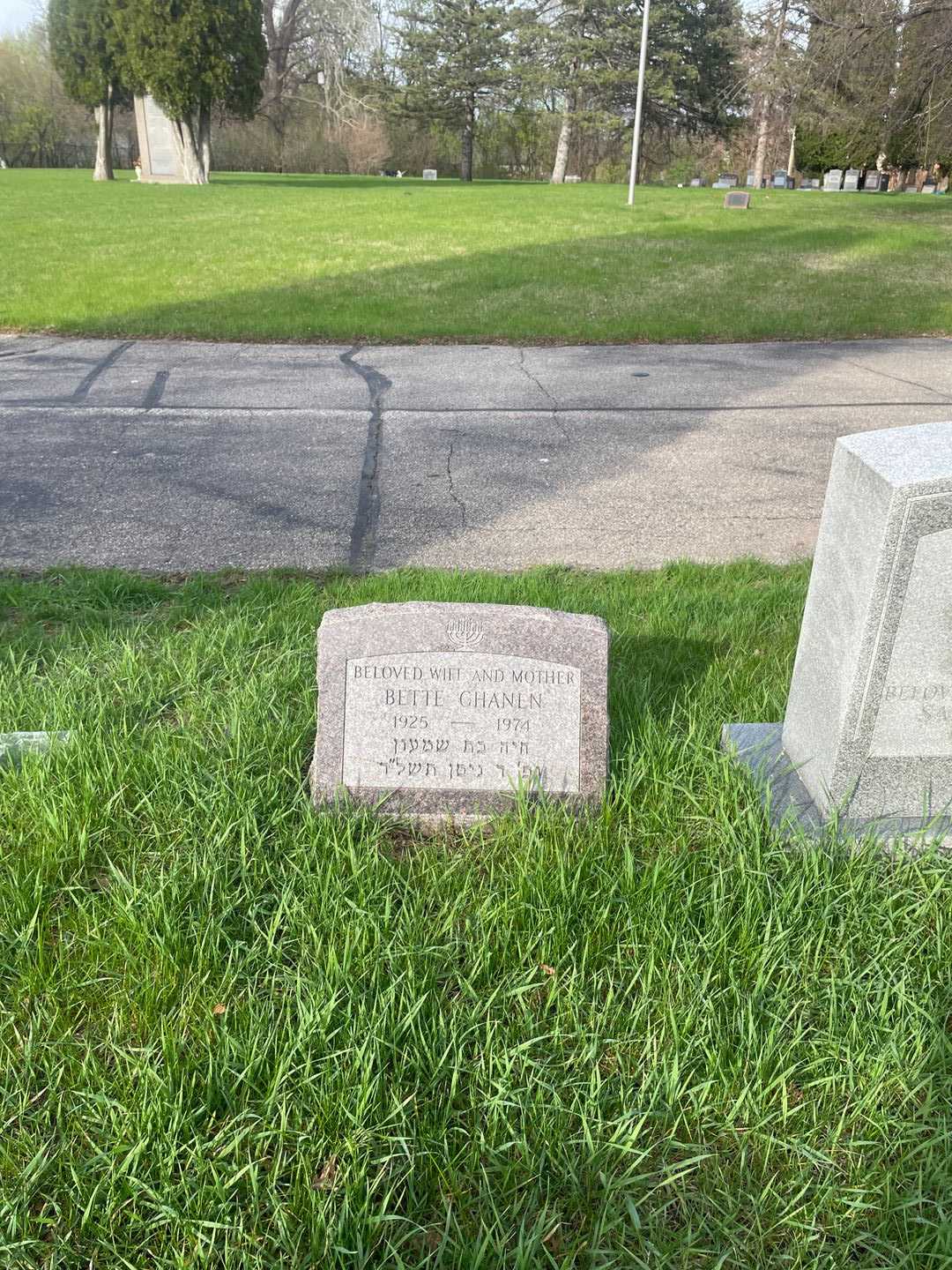 Bette Chanen's grave. Photo 2