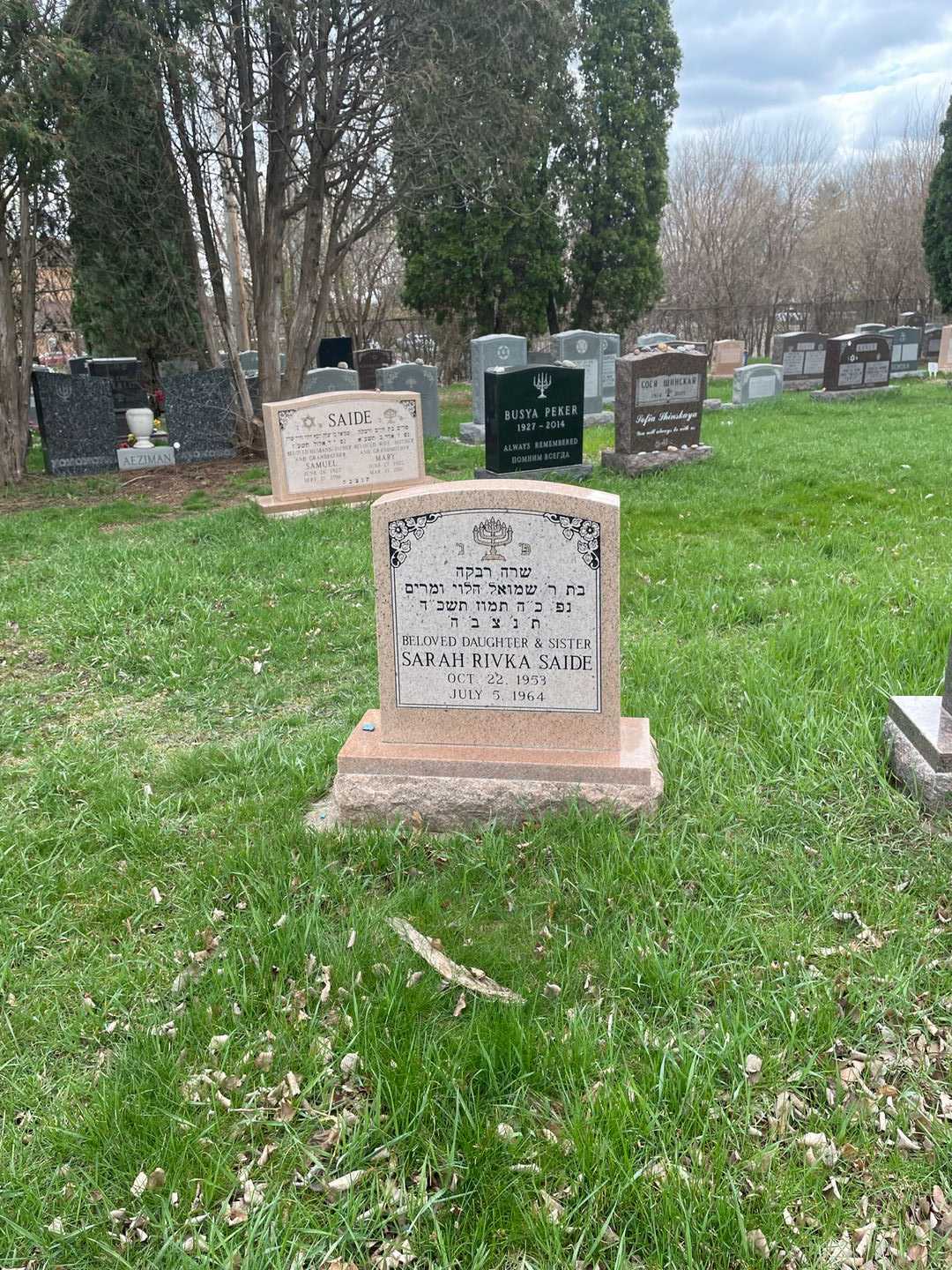 Sarah Rivka Saide's grave. Photo 2
