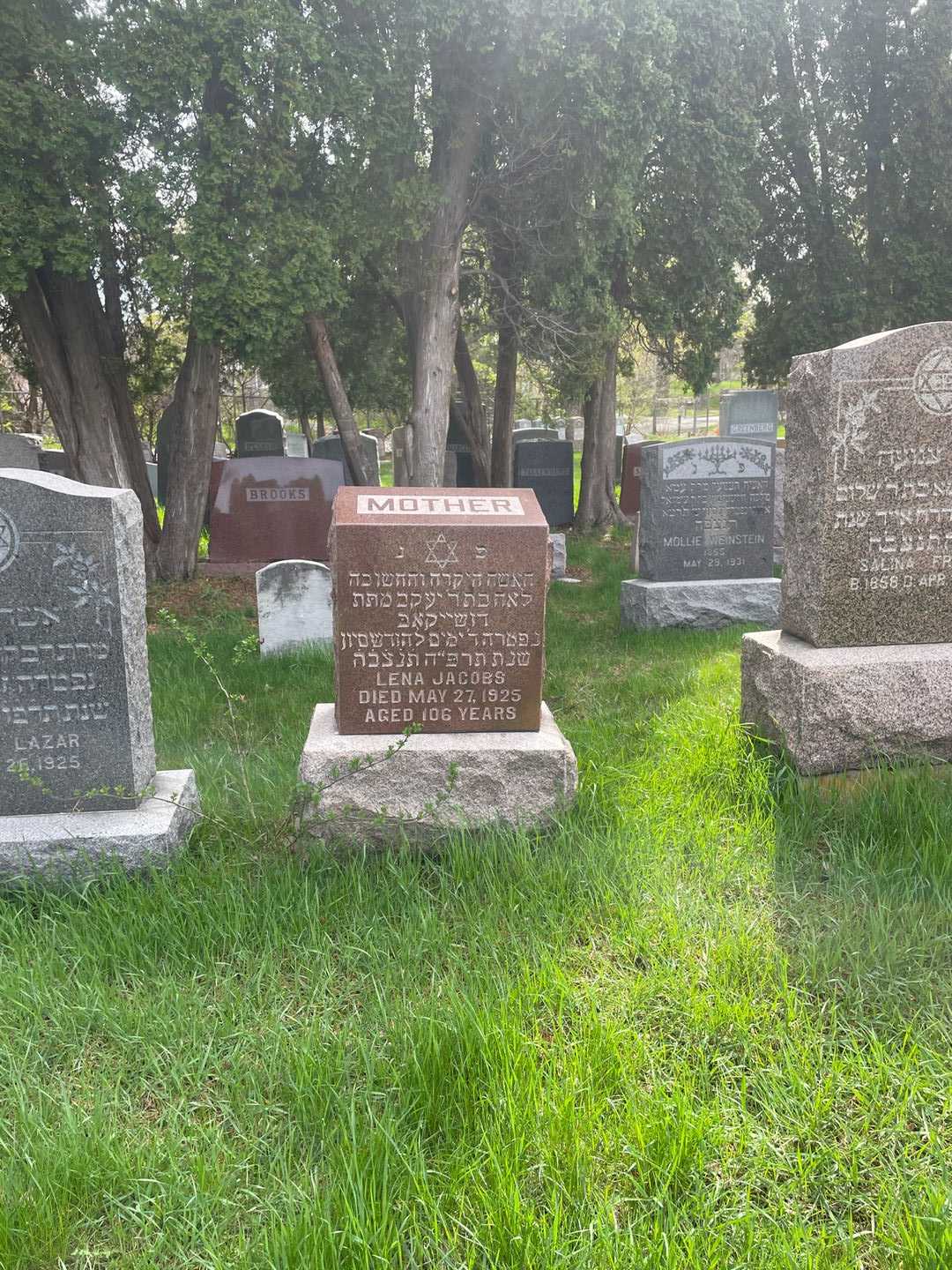 Lena Jacobs's grave. Photo 2