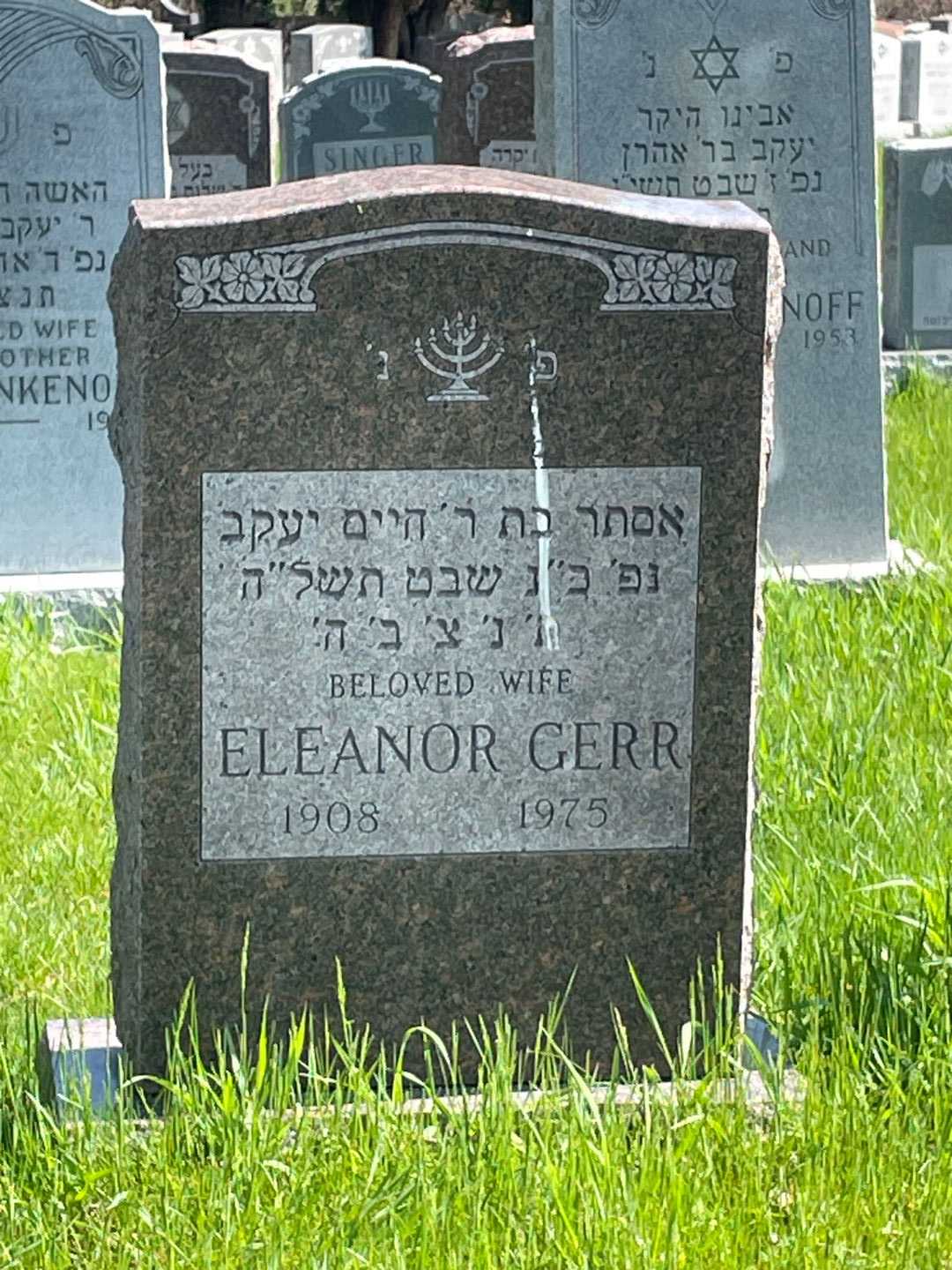 Eleanor Gerr's grave. Photo 1