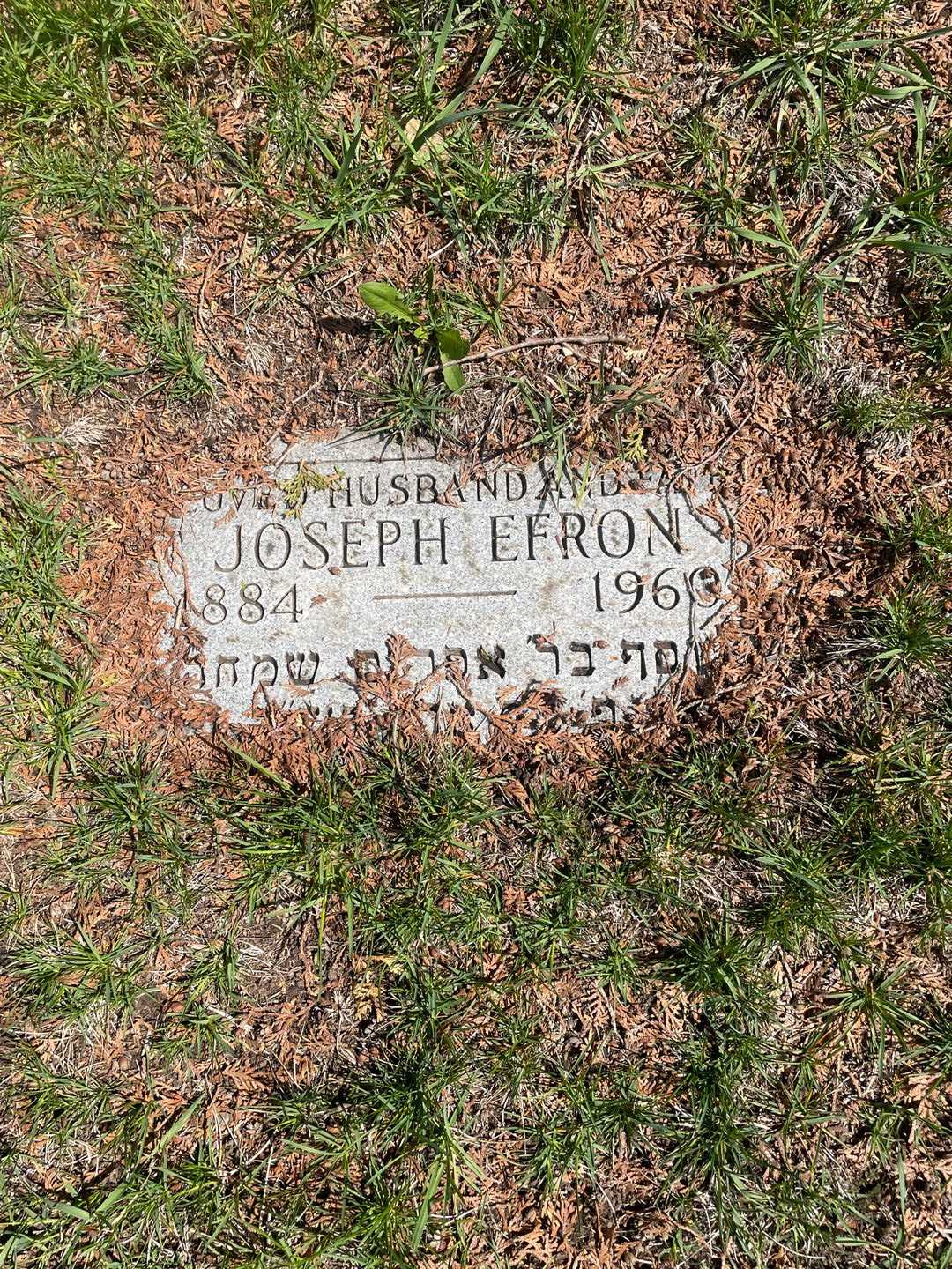 Joseph Efron's grave. Photo 3