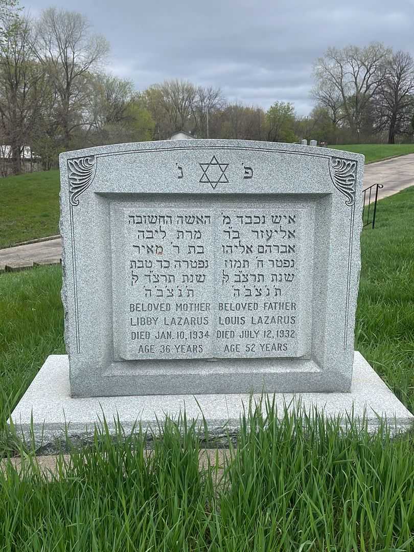 Libby Lazarus's grave. Photo 1