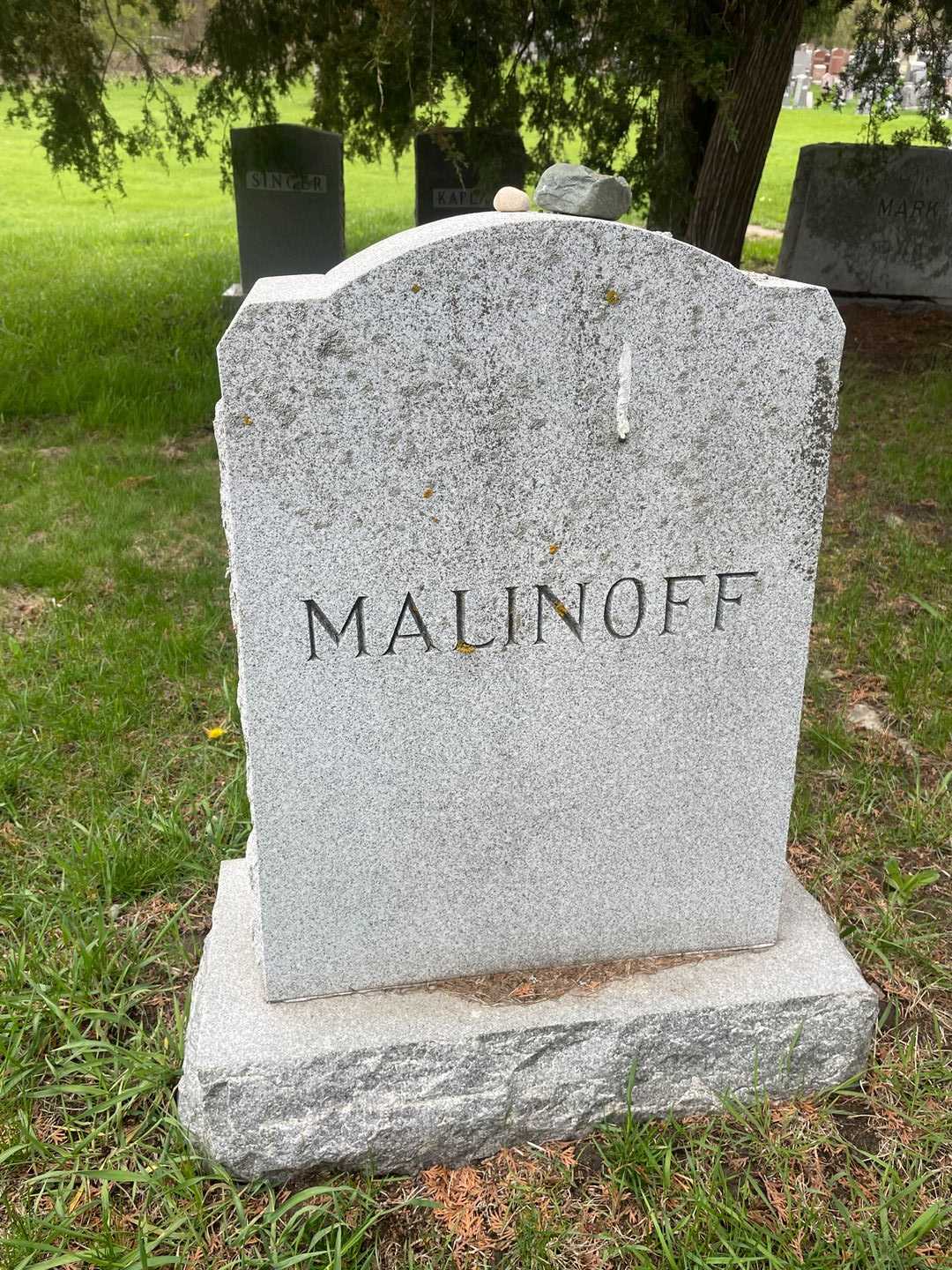 Anna Malinoff's grave. Photo 3