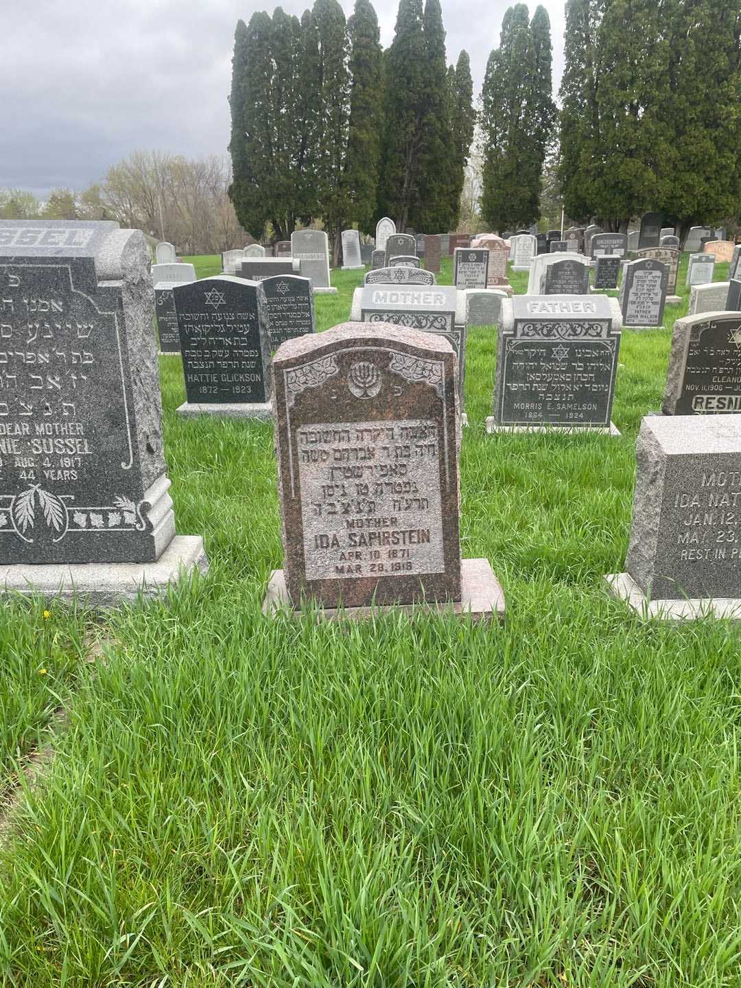 Ida Sapirstein's grave. Photo 2