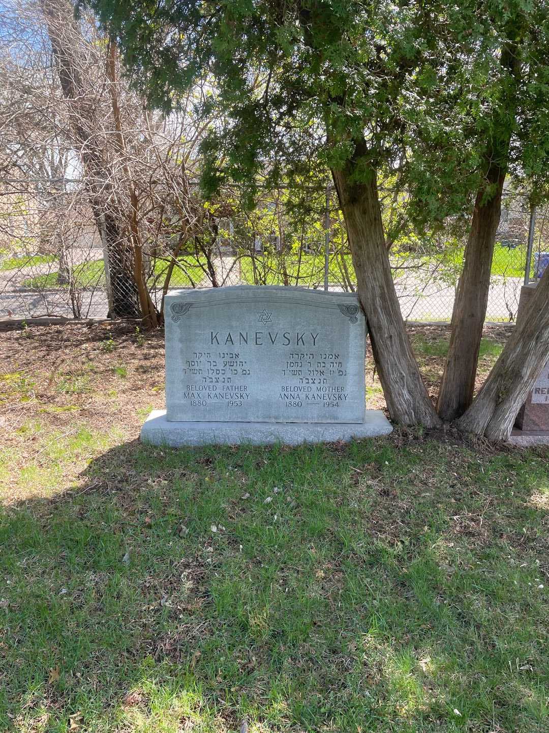 Max Kanevsky's grave. Photo 2