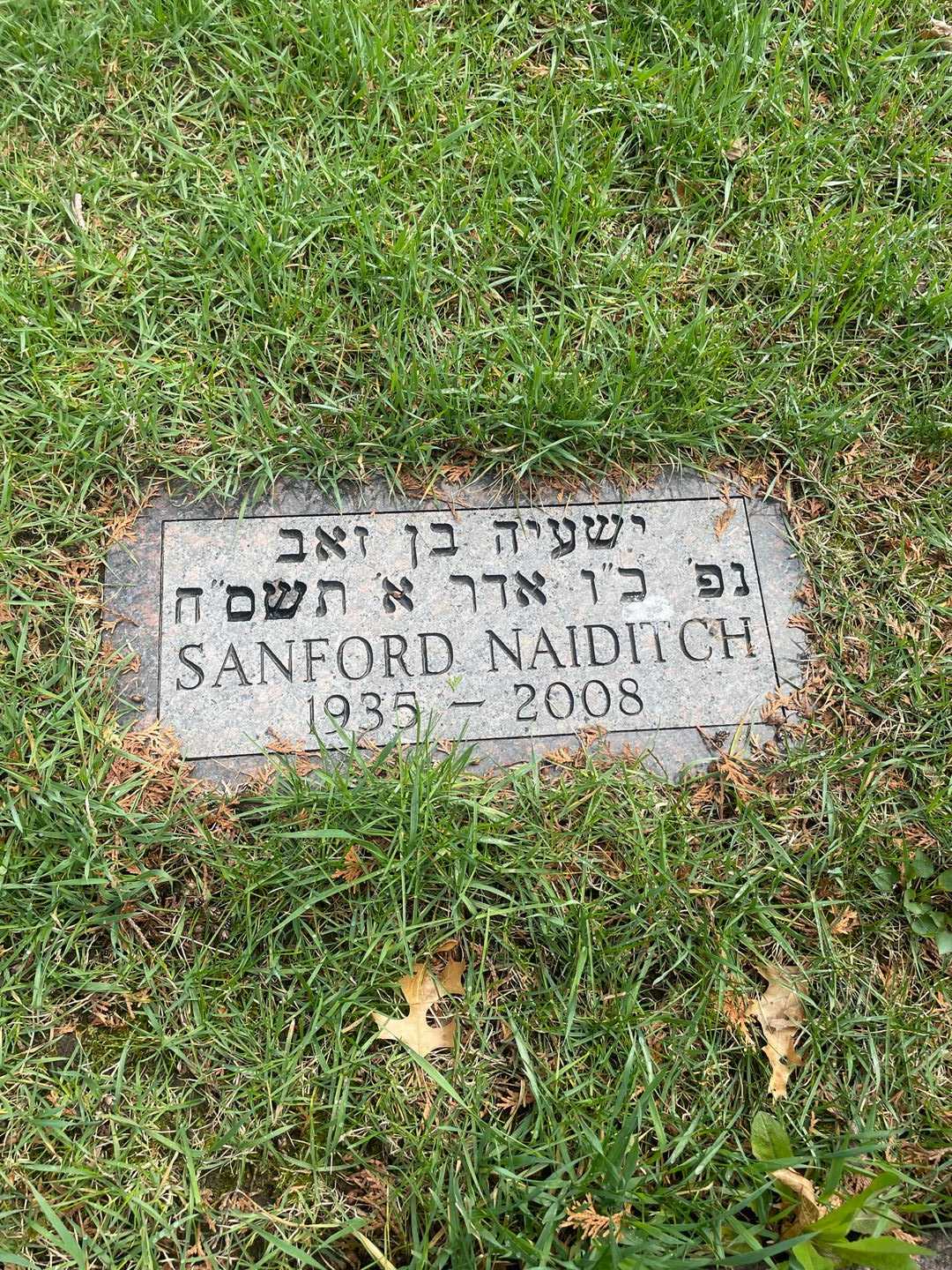 Sanford Naiditch's grave. Photo 1