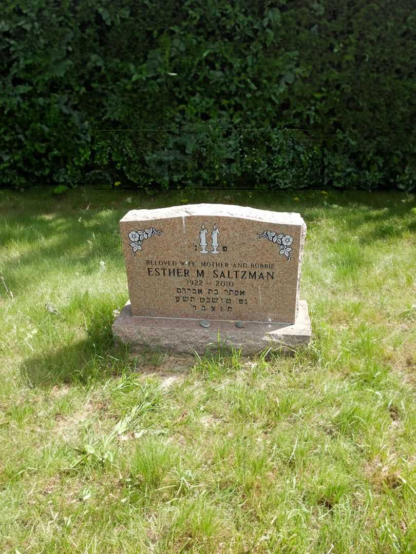 Esther M. Saltzman's grave. Photo 2
