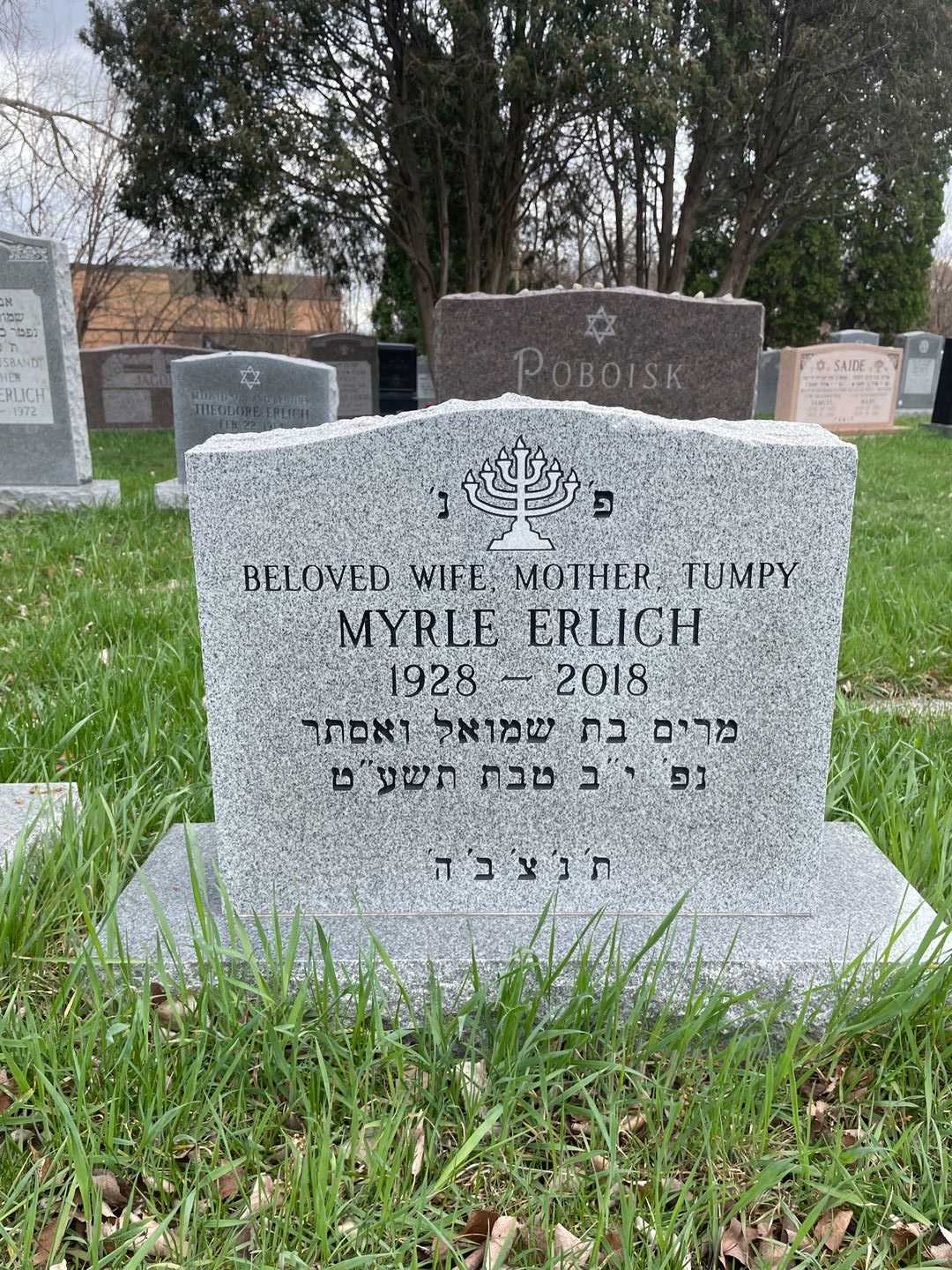 Myrle Erlich's grave. Photo 1