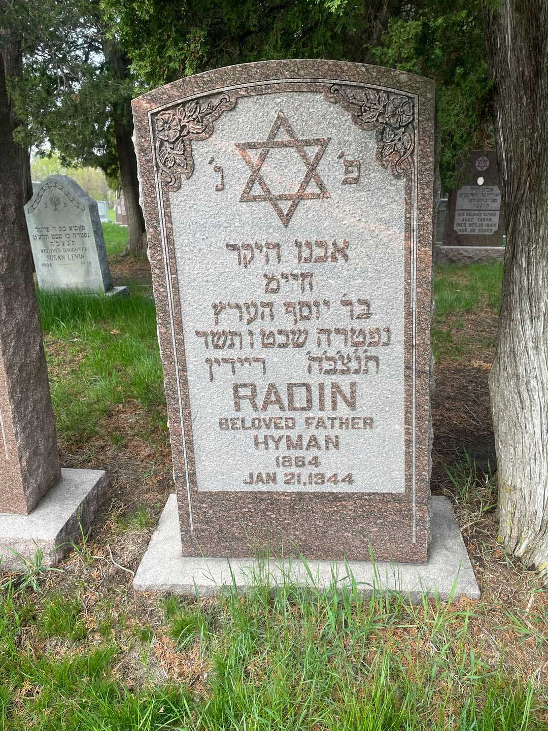 Hyman Radin's grave. Photo 1