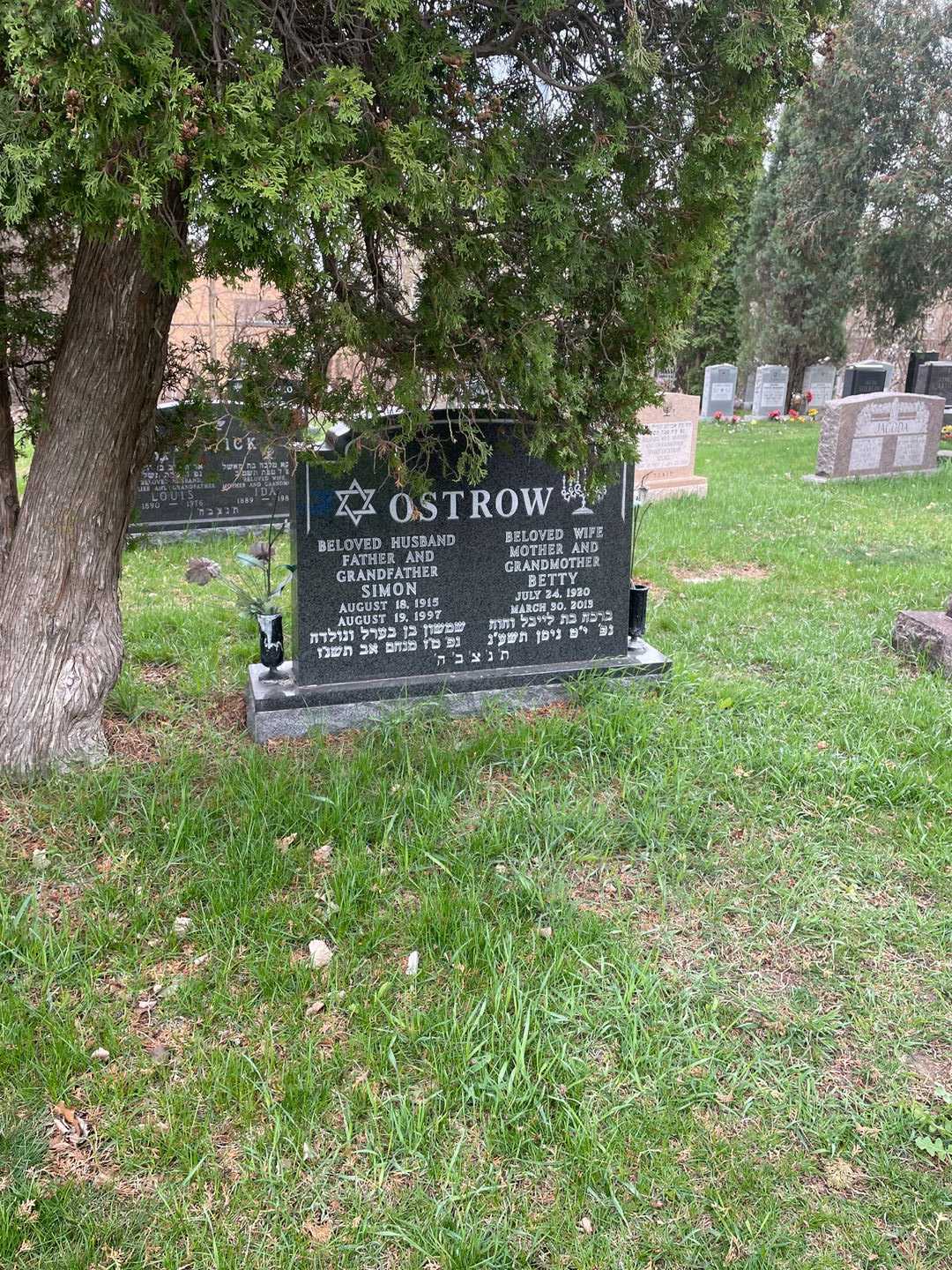 Simon Ostrow's grave. Photo 2