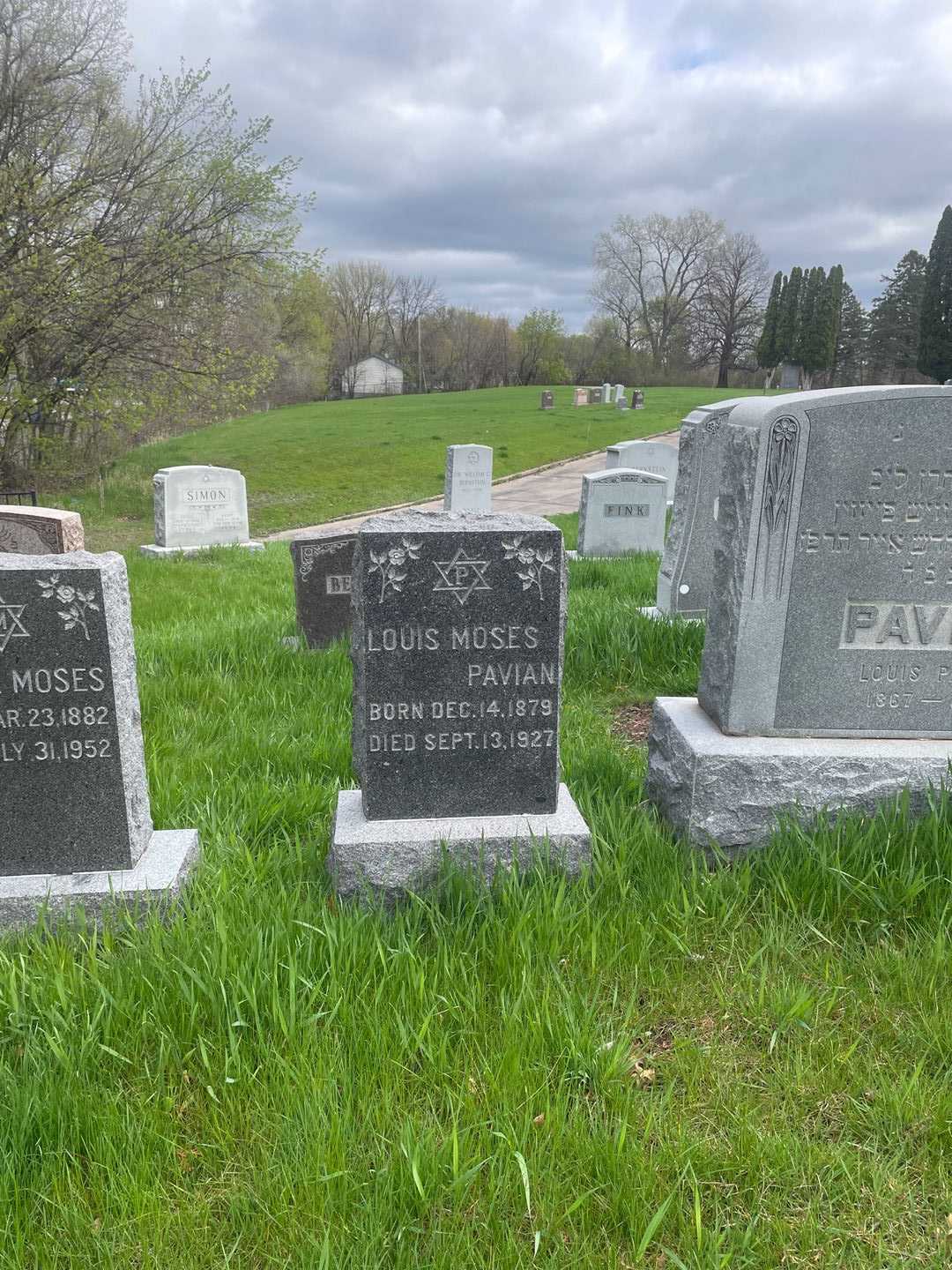 Louis Moses Pavian's grave. Photo 2