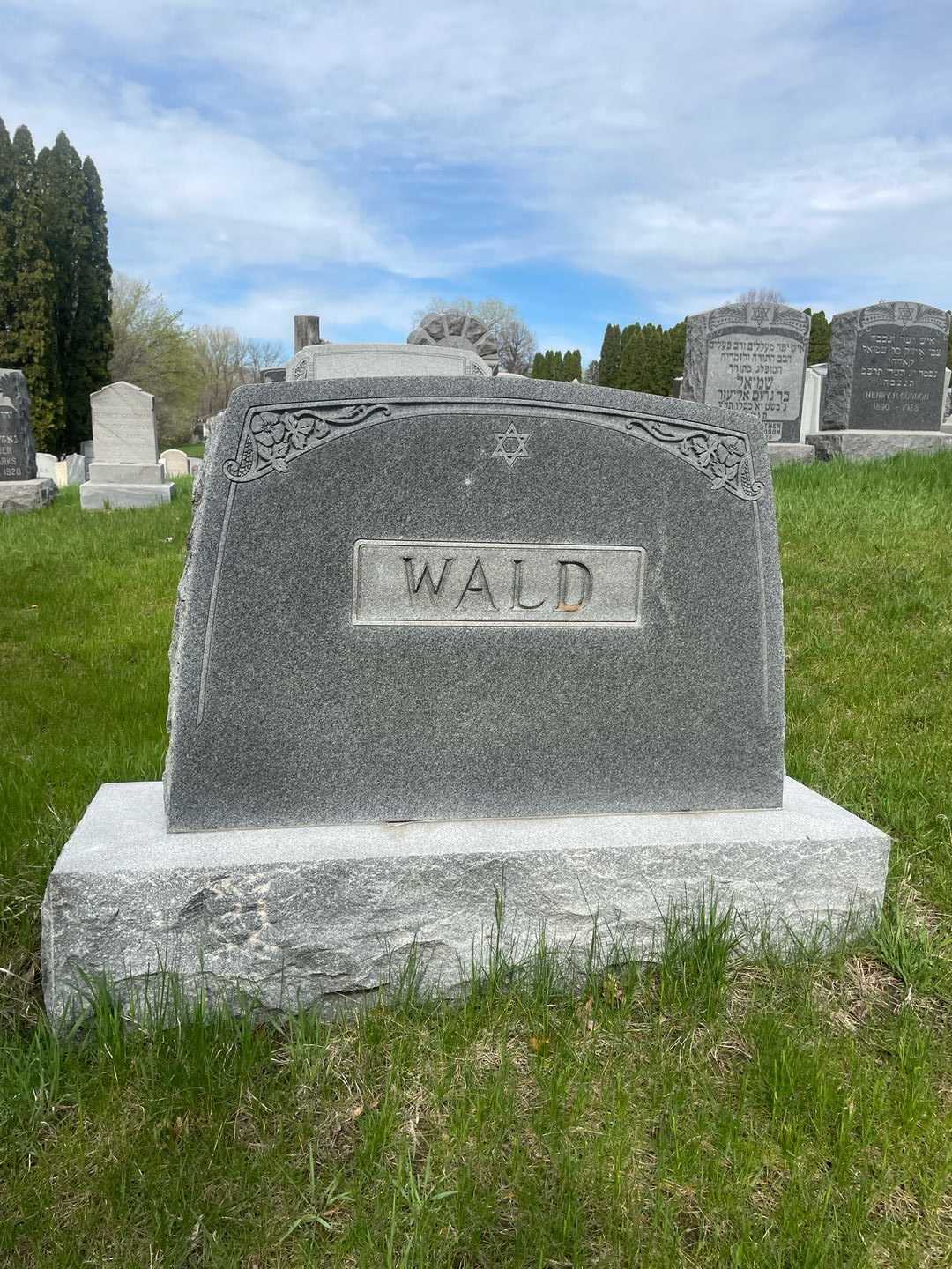 Benjamin H. Wald's grave. Photo 1