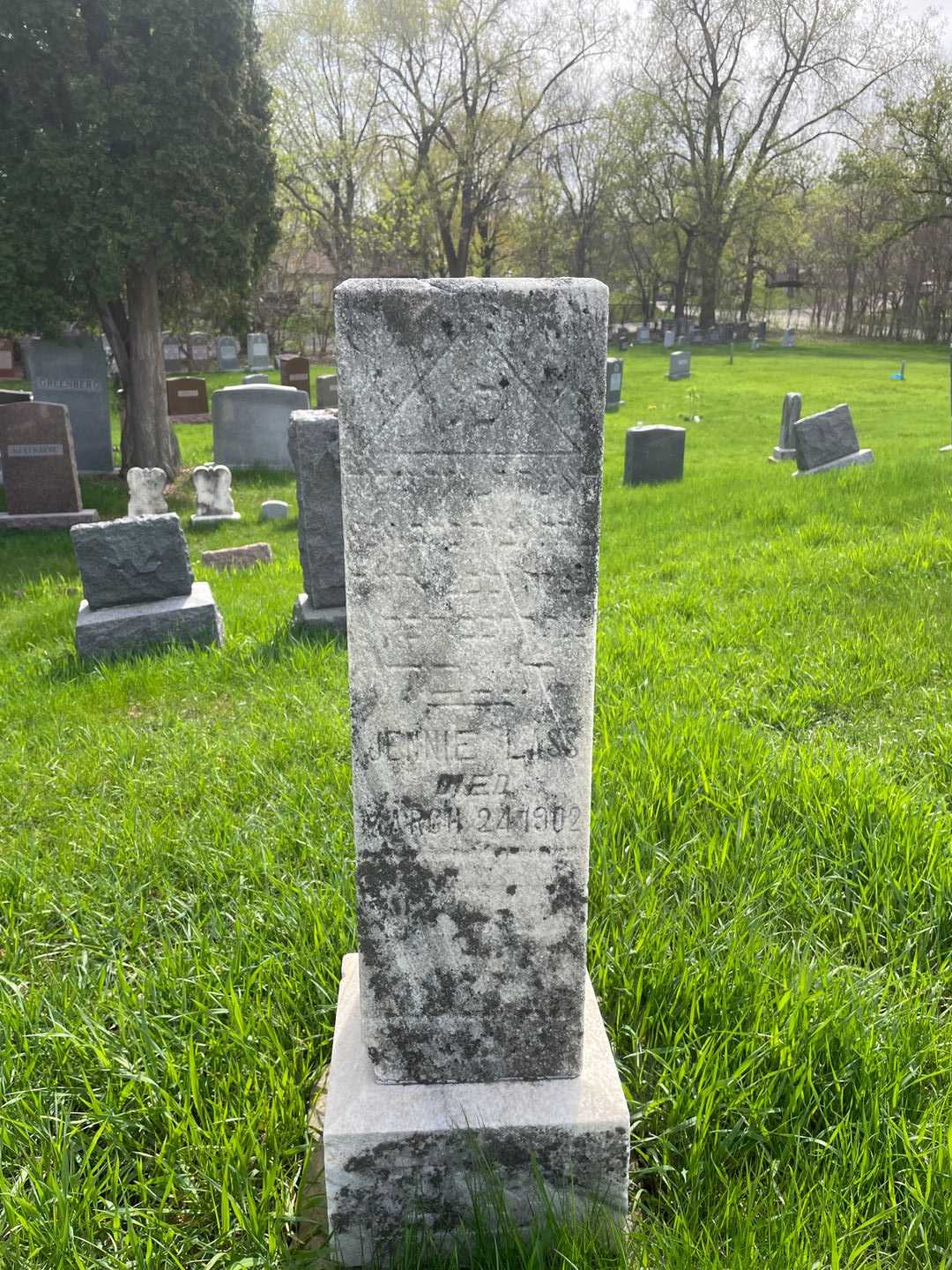 Jennie Lass's grave. Photo 1
