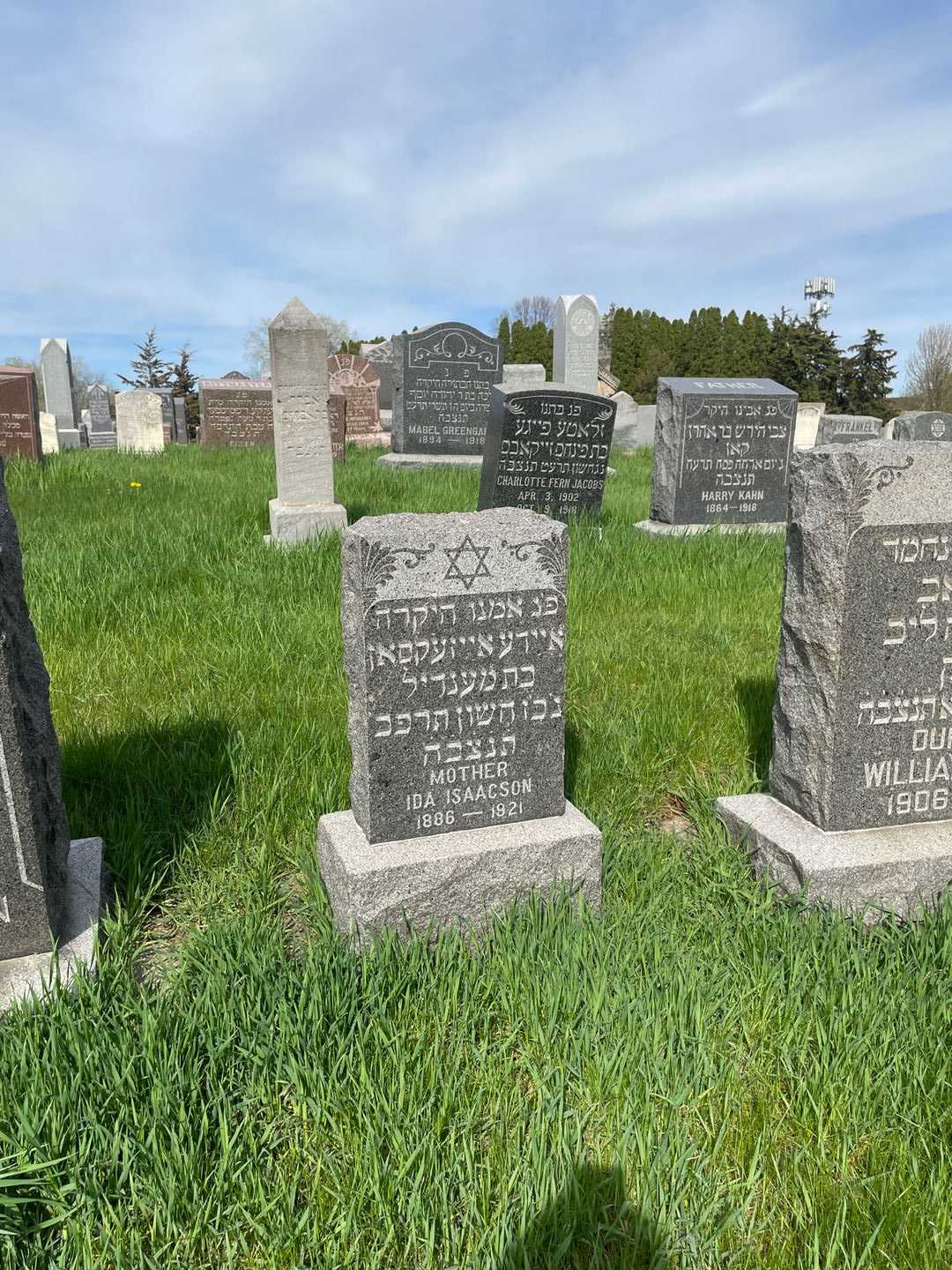 Ida Isaacson's grave. Photo 2