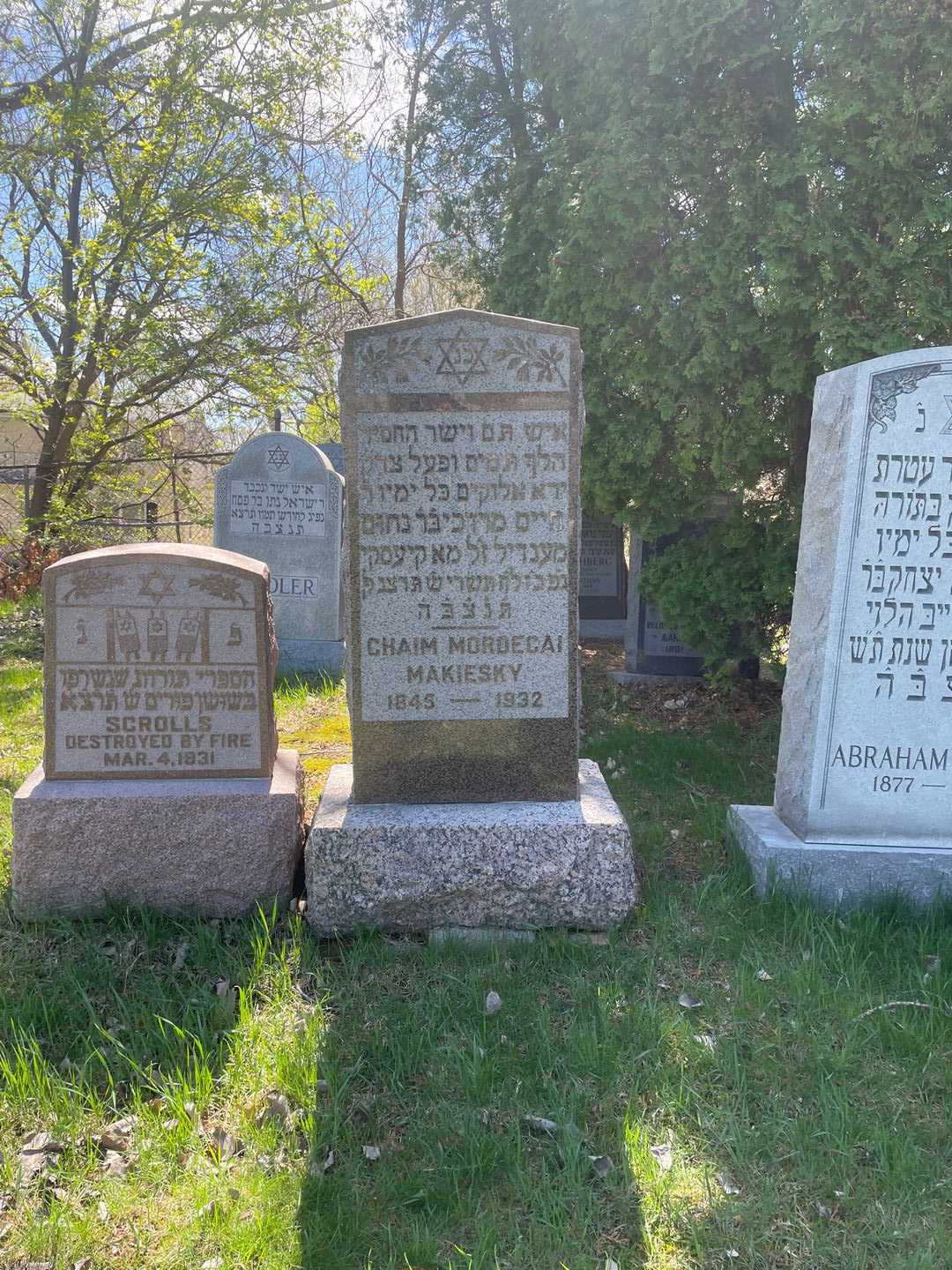 Chaim Mordecai Makiesky's grave. Photo 2