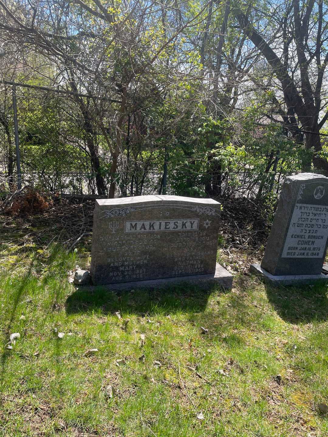 Nathan Makiesky's grave. Photo 2