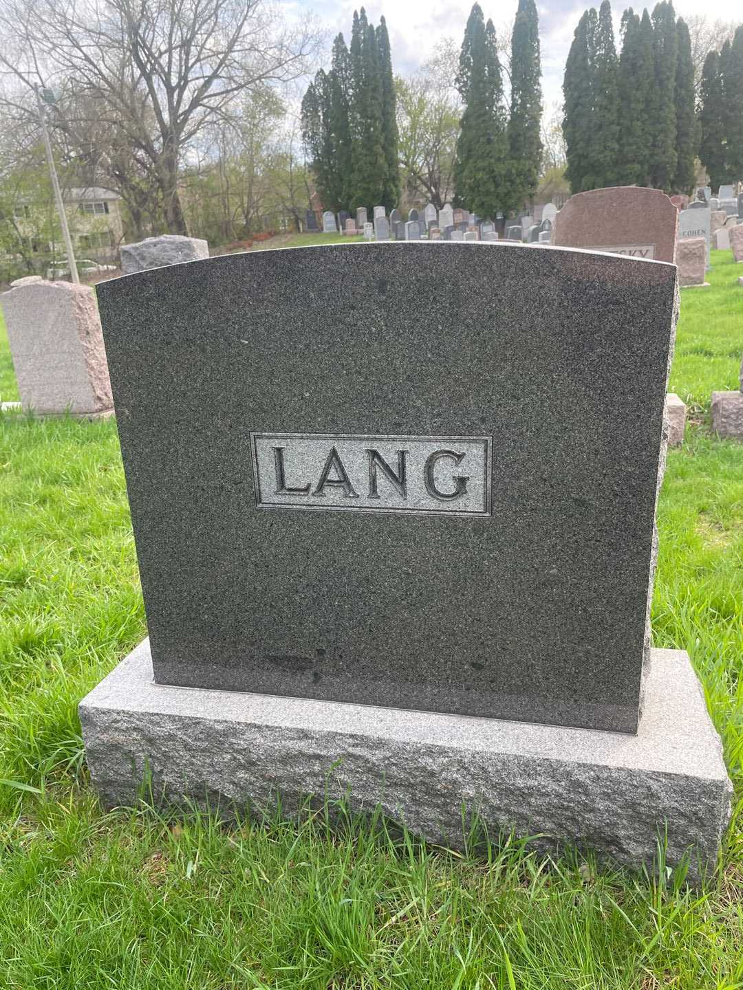 Elias Lang's grave. Photo 3