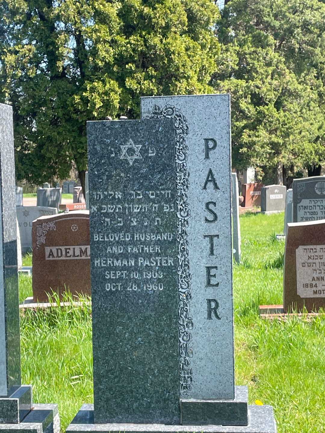 Herman Paster's grave. Photo 1
