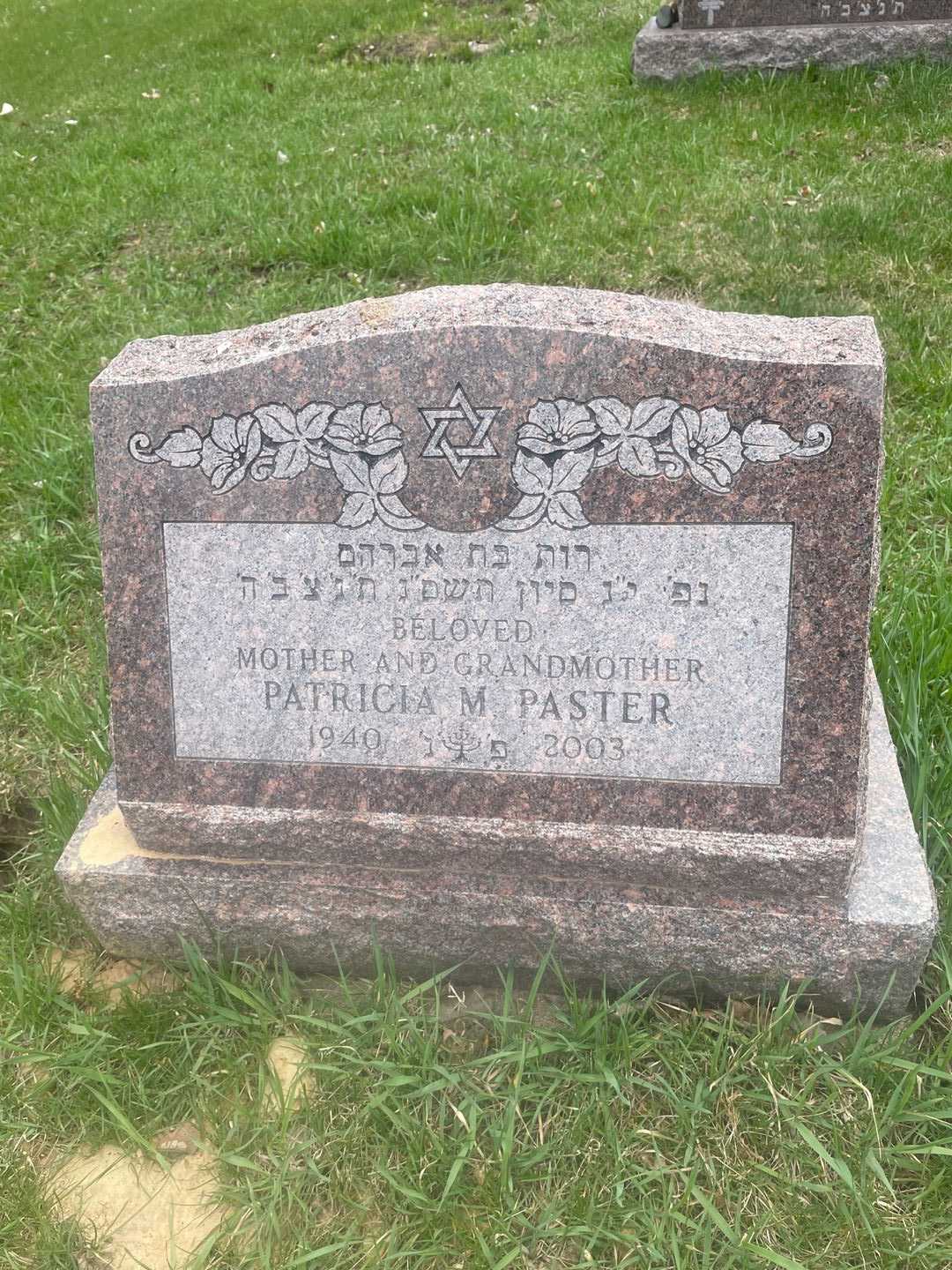 Patricia M. Paster's grave. Photo 1