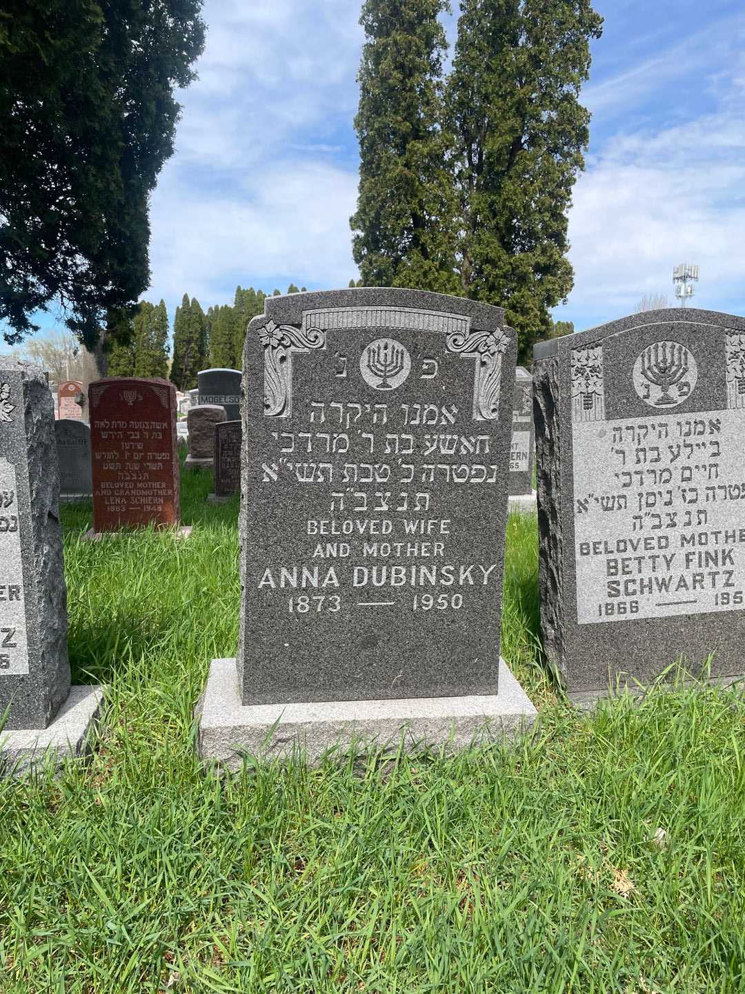 Anna Dubinsky's grave. Photo 2