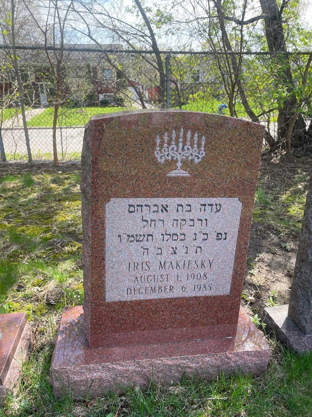 Iris Makiesky's grave. Photo 1