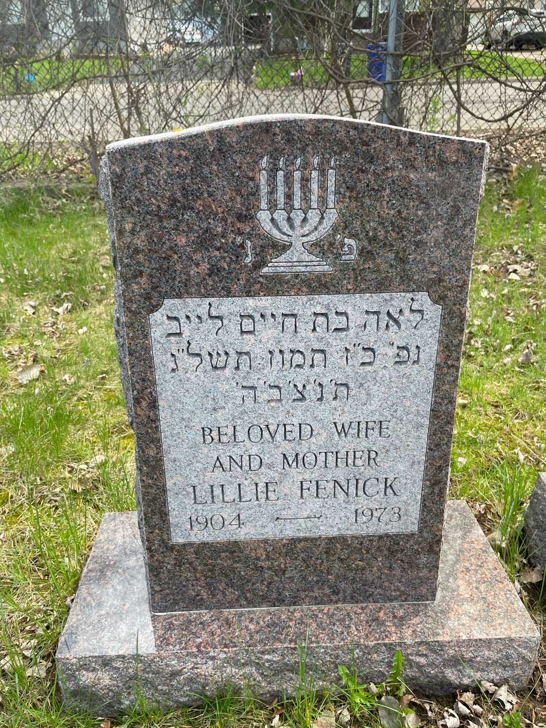 Lillie Fenick's grave. Photo 1