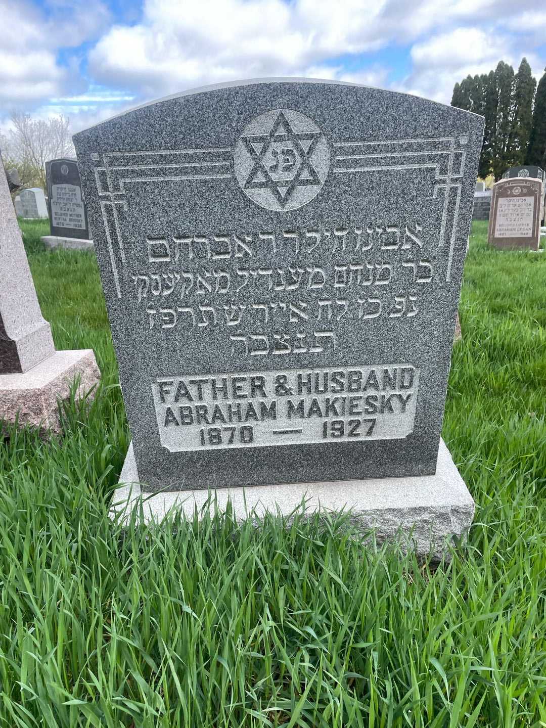 Abraham Makiesky's grave. Photo 1