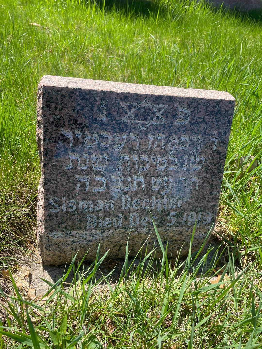 Sisman Dechter's grave. Photo 1