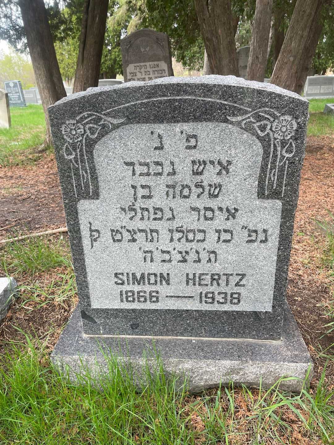 Simon Hertz's grave. Photo 1