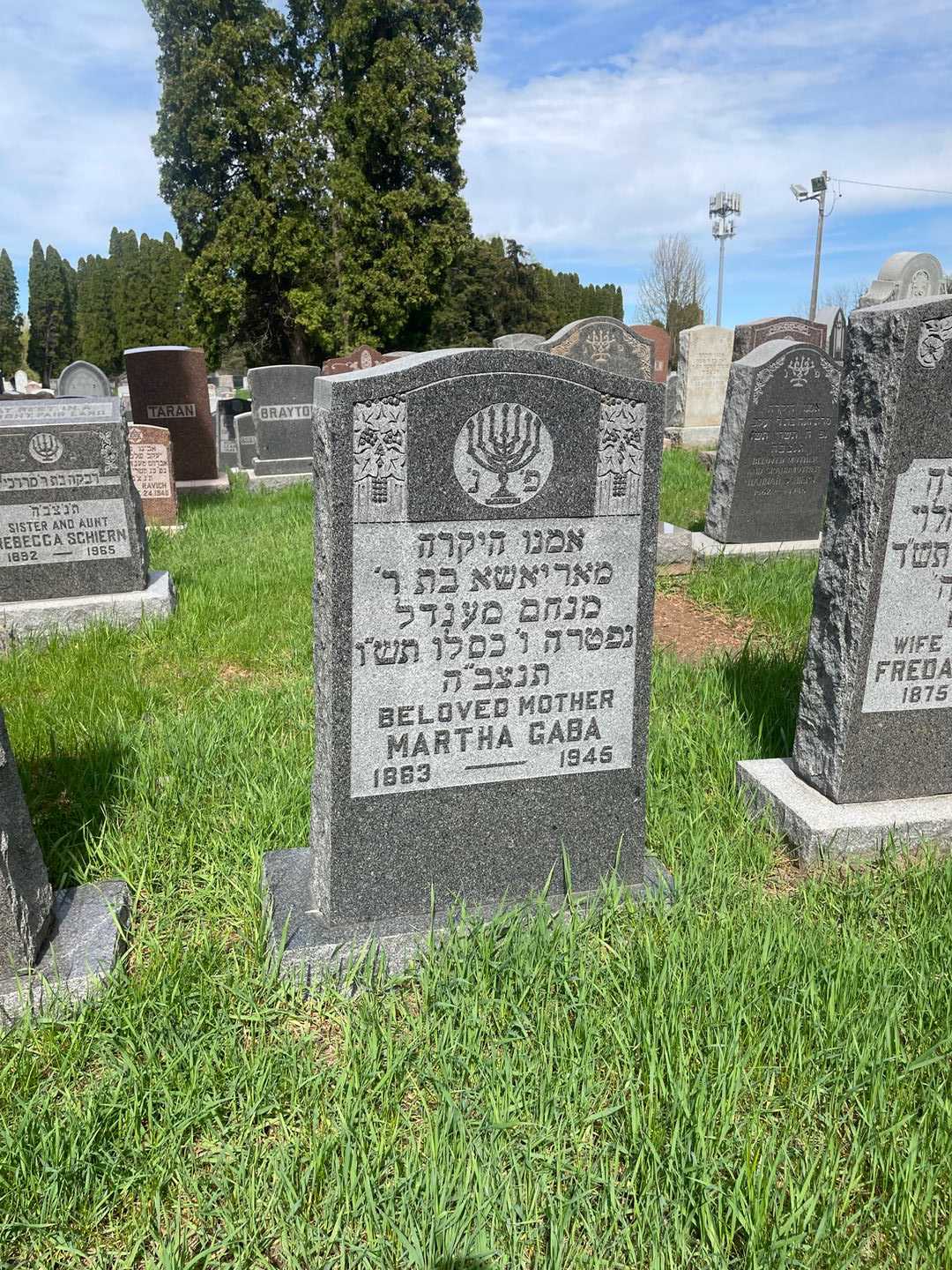 Martha Gaba's grave. Photo 2