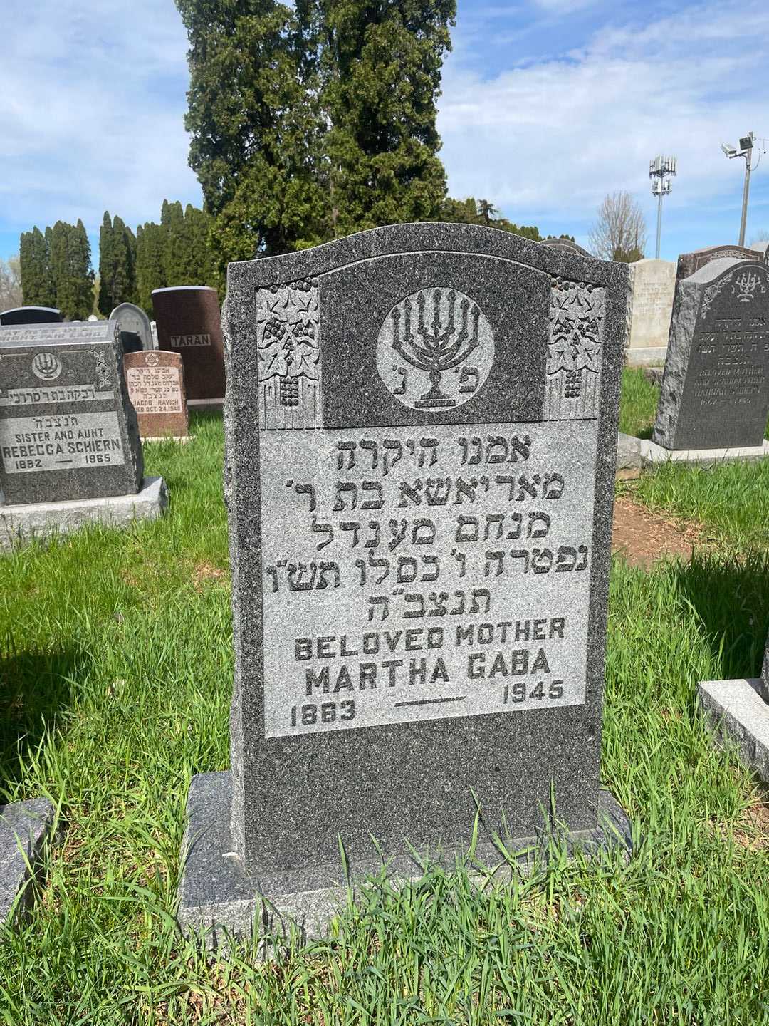 Martha Gaba's grave. Photo 1