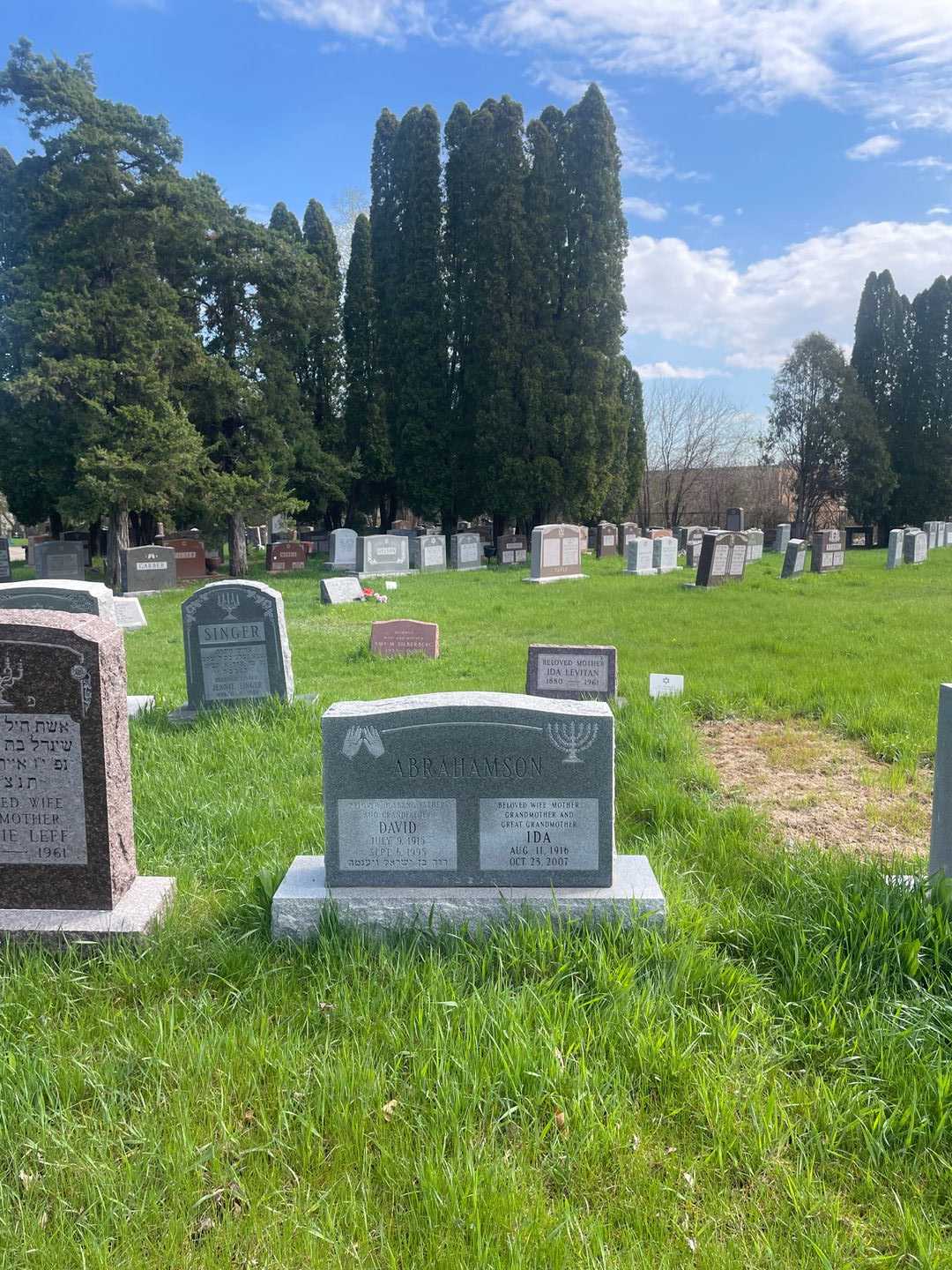David Abrahamson's grave. Photo 2