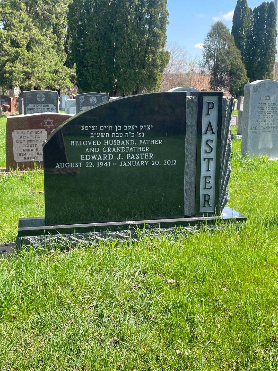 Edward J. Paster's grave. Photo 1