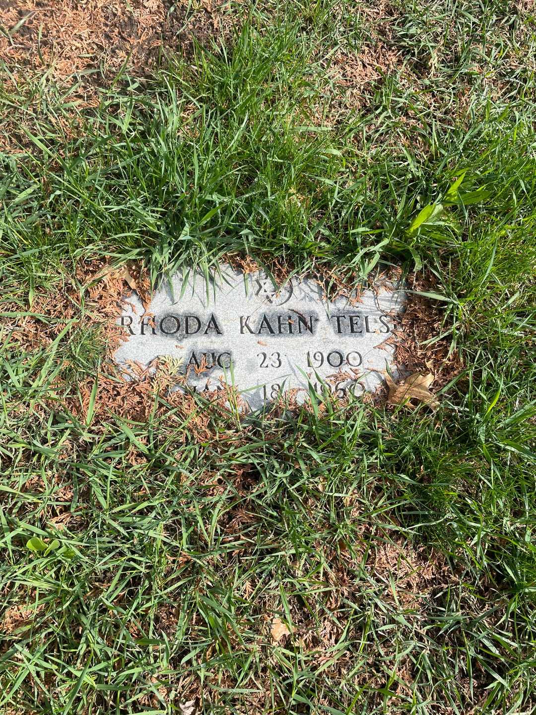 Rhoda Kahn Telser's grave. Photo 1