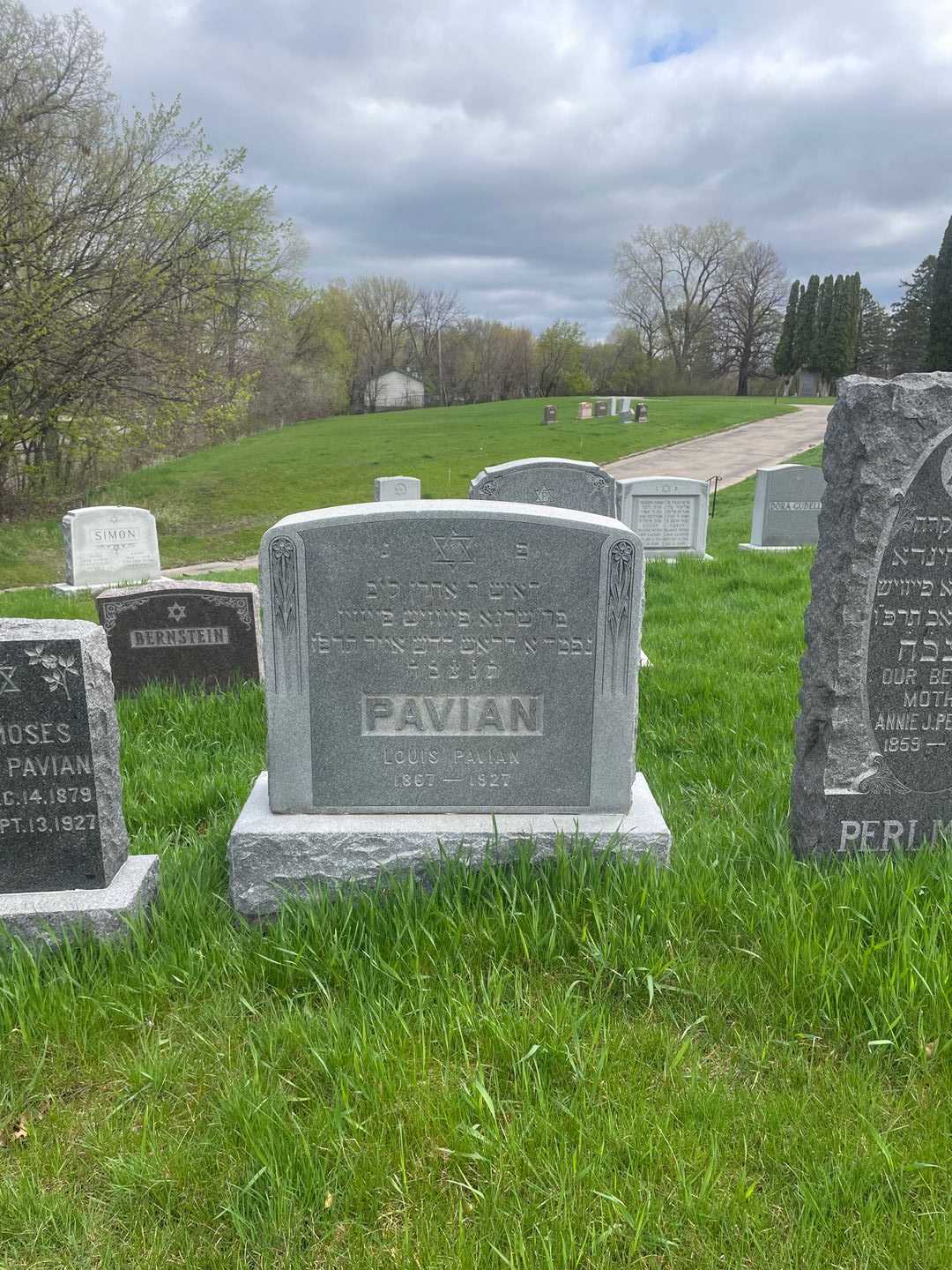 Louis M. Pavian's grave. Photo 2