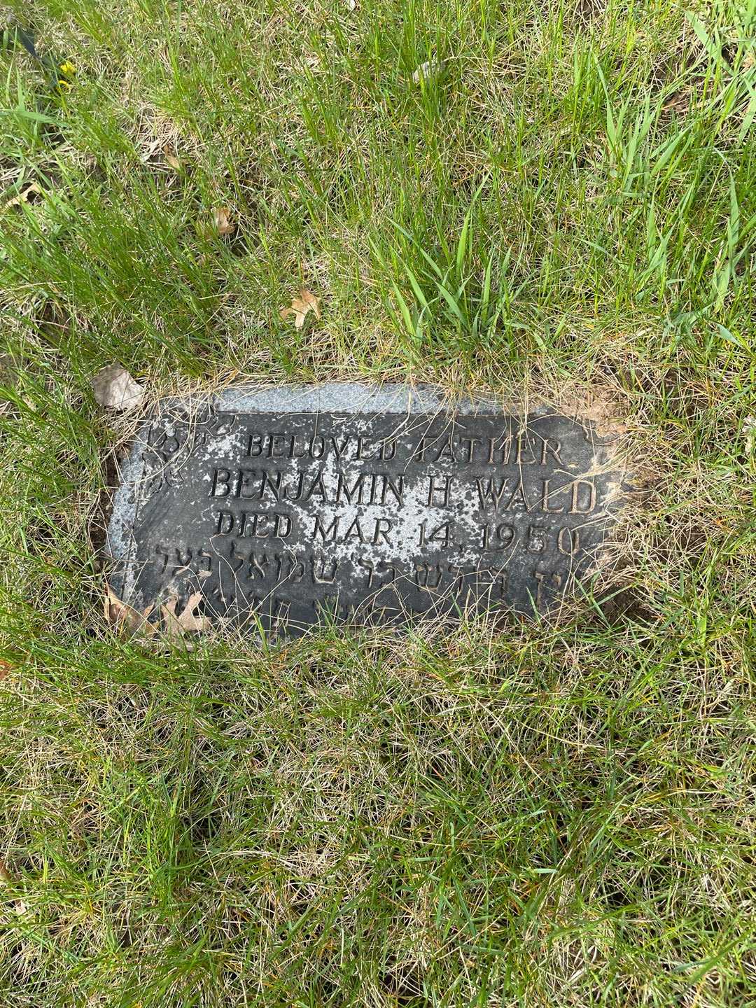 Benjamin H. Wald's grave. Photo 3