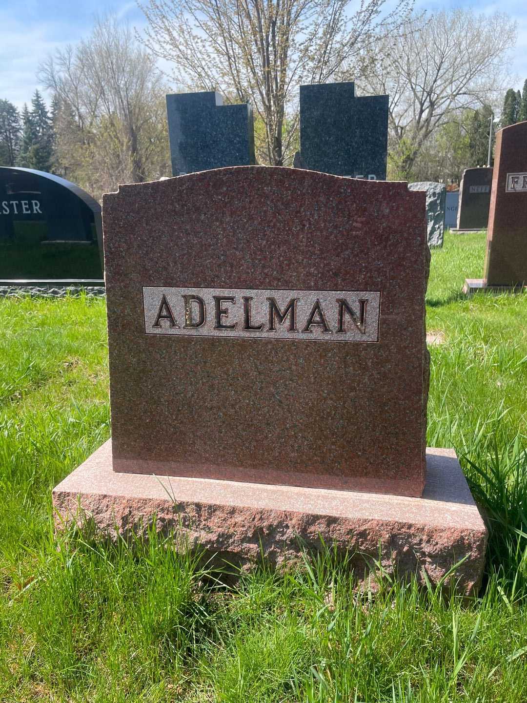 Herman Adelman's grave. Photo 1
