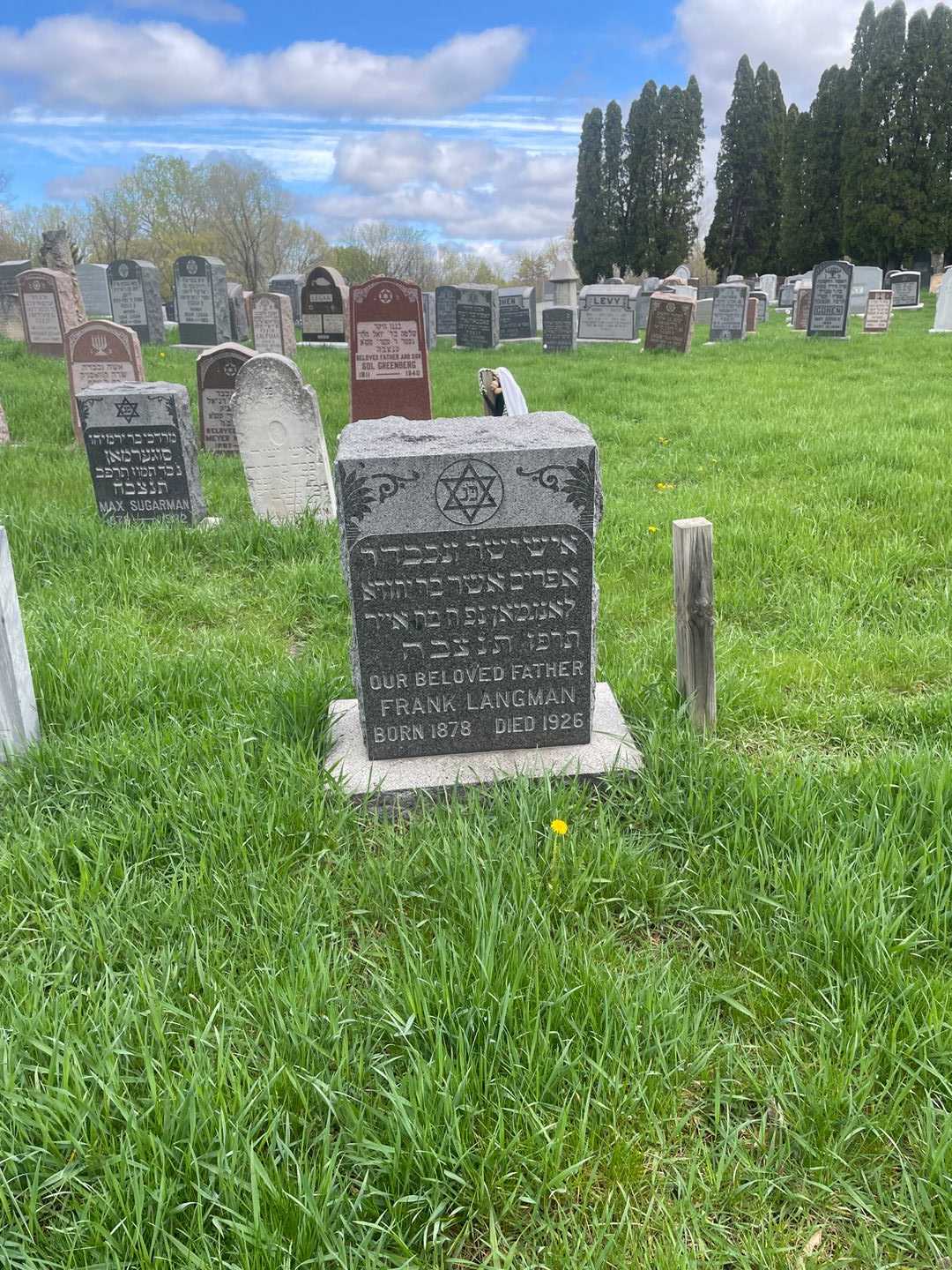 Frank Langman's grave. Photo 2