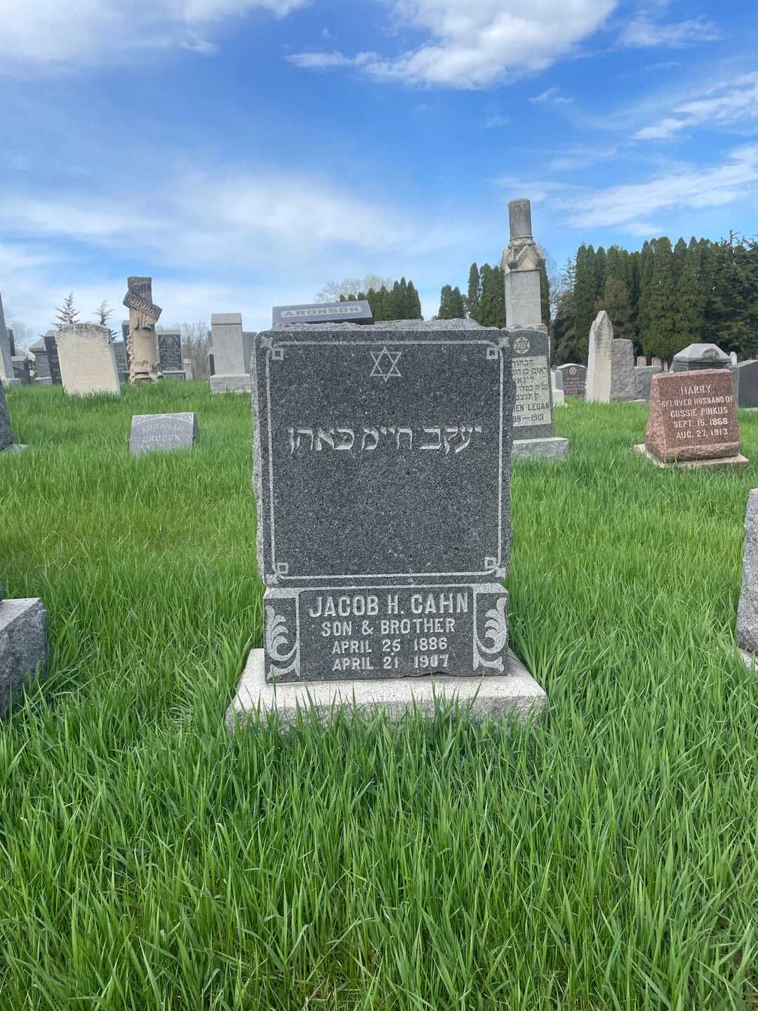 Jacob H. Cahn's grave. Photo 2