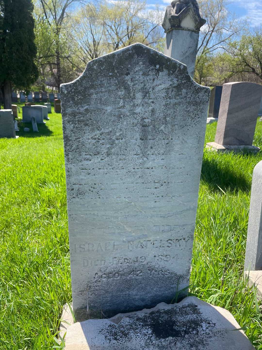 Israel Natelsky's grave. Photo 1