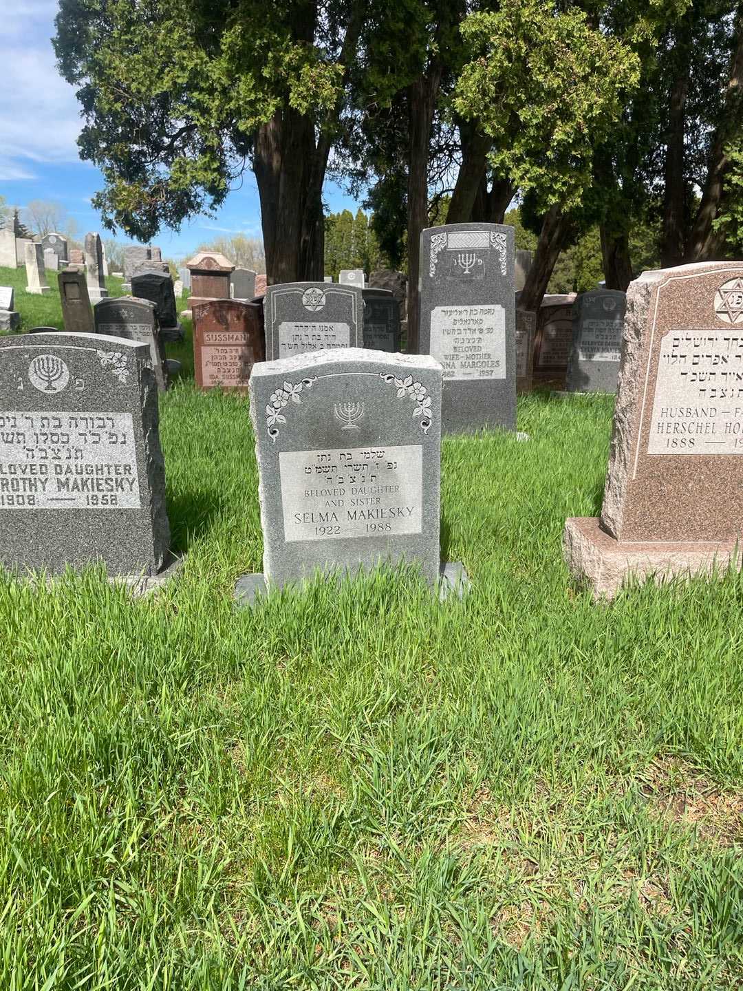 Selma Makiesky's grave. Photo 2