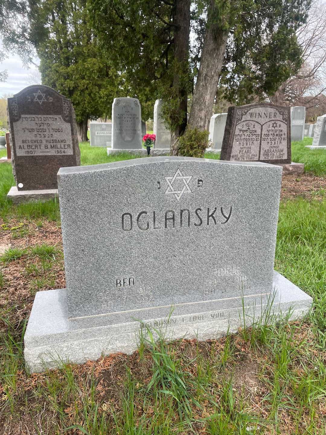 Adele Oglansky's grave. Photo 1