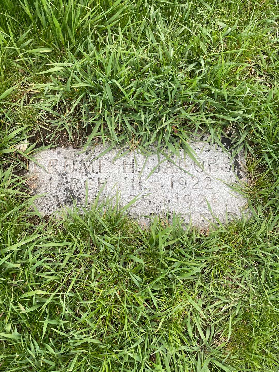 Jerome H. Jacobs's grave. Photo 1